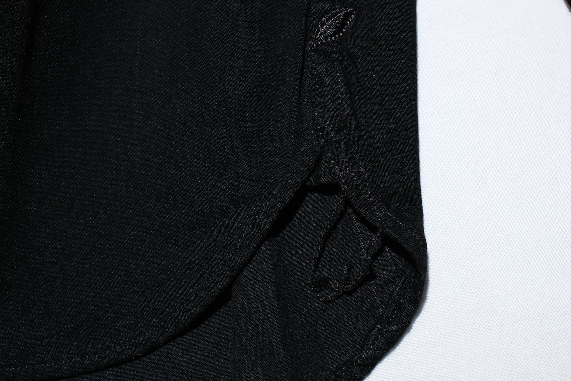 Pure Blue Japan 8oz Denim "Type 2" Jacketed Shirt (Solid Black)