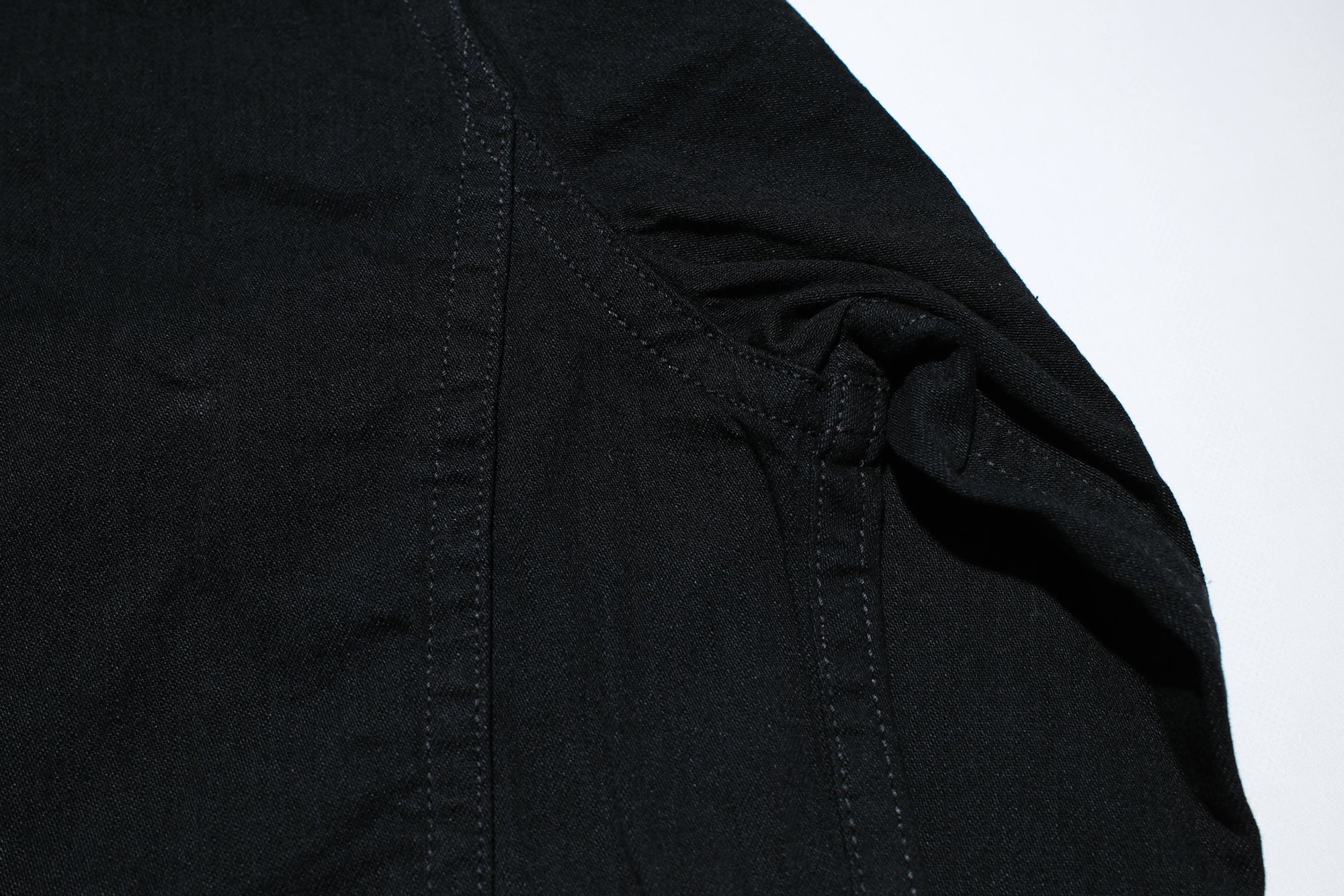 Pure Blue Japan 8oz Denim "Type 2" Jacketed Shirt (Solid Black)