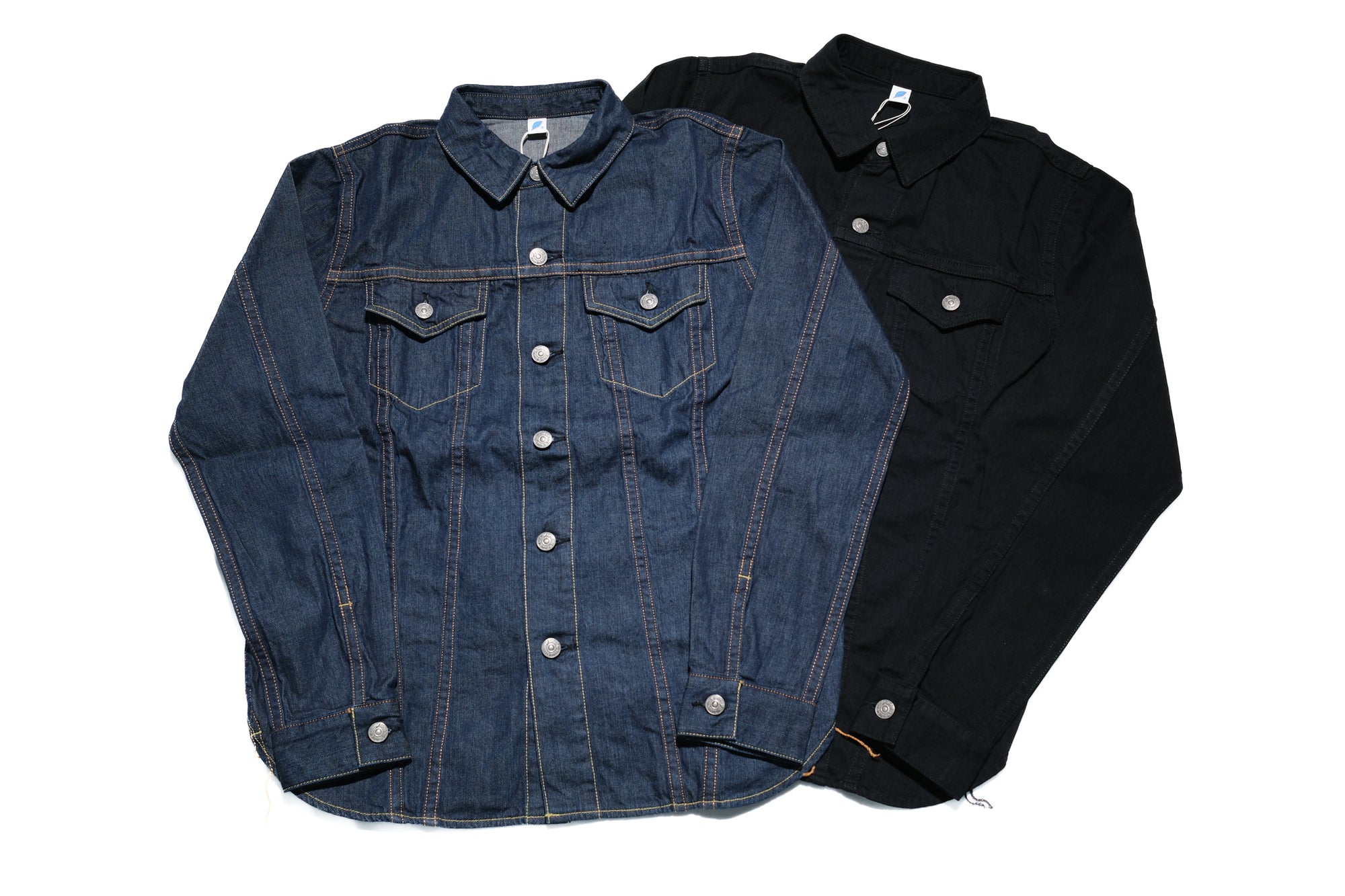 Pure Blue Japan 8oz Denim "Type 3" Jacketed Shirt (Solid Black)