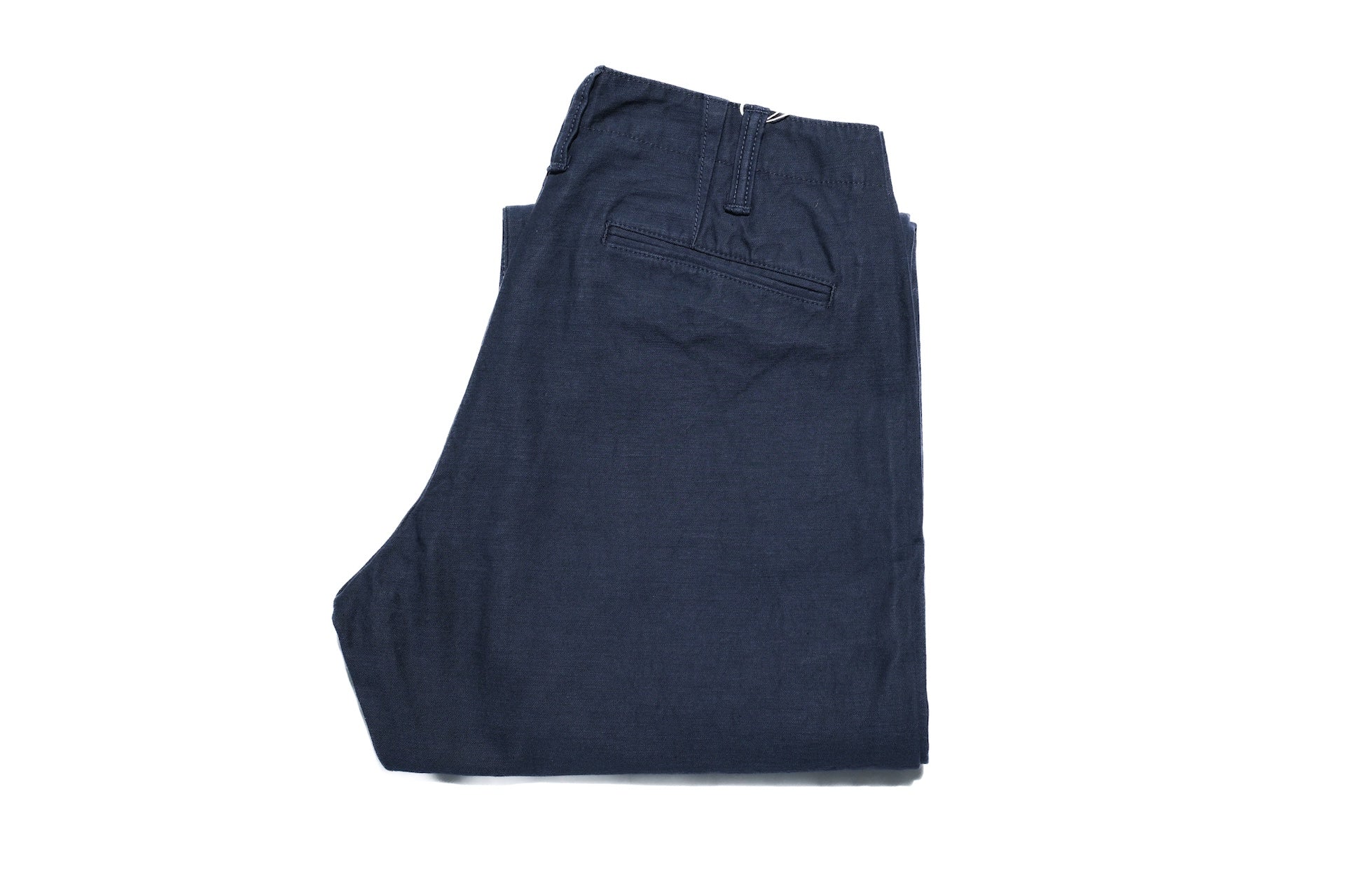 Pure Blue Japan Heavyweight Back Sateen Trousers (Navy X Black)