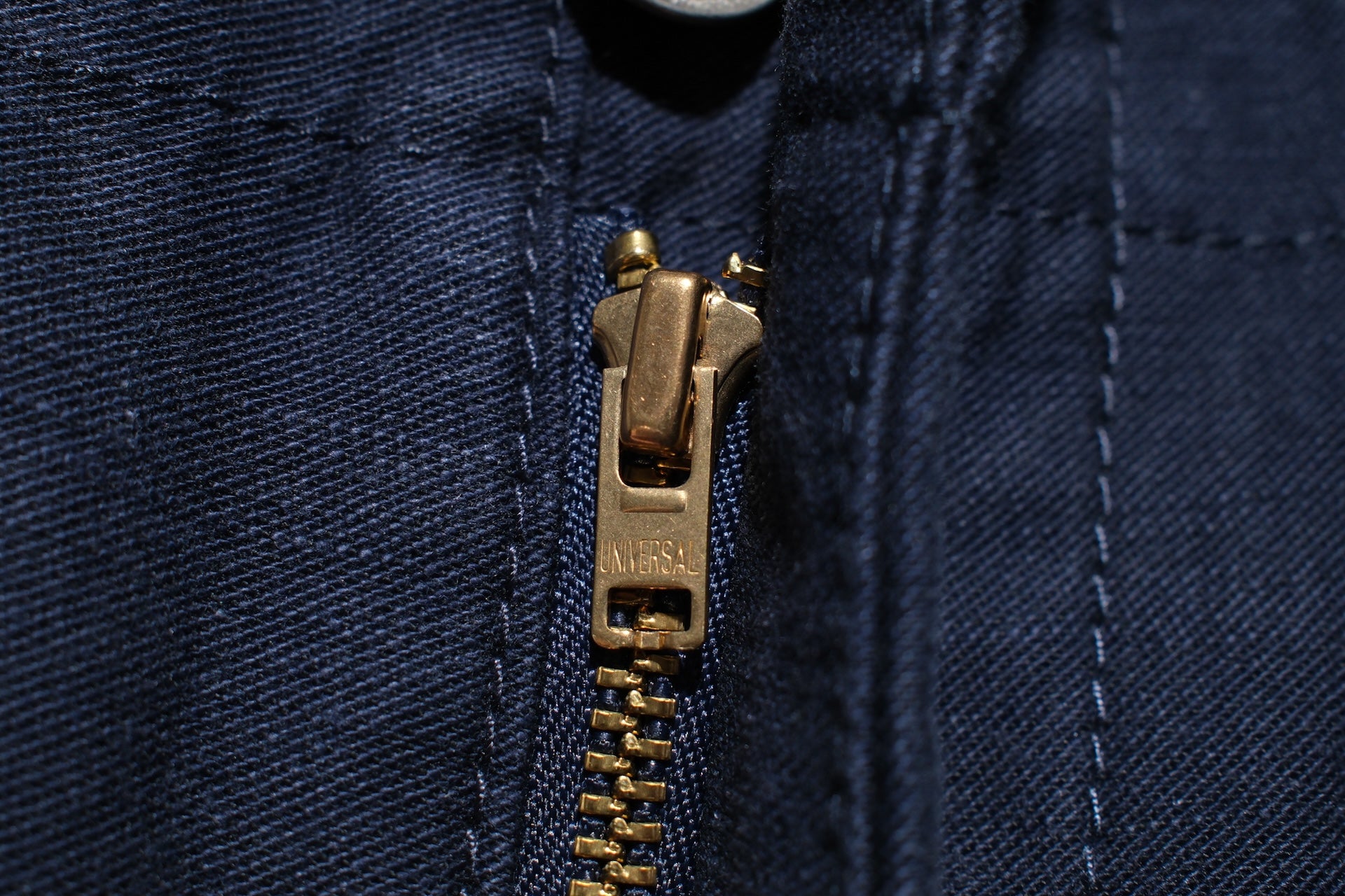Pure Blue Japan Heavyweight Back Sateen Trousers (Navy X Black)