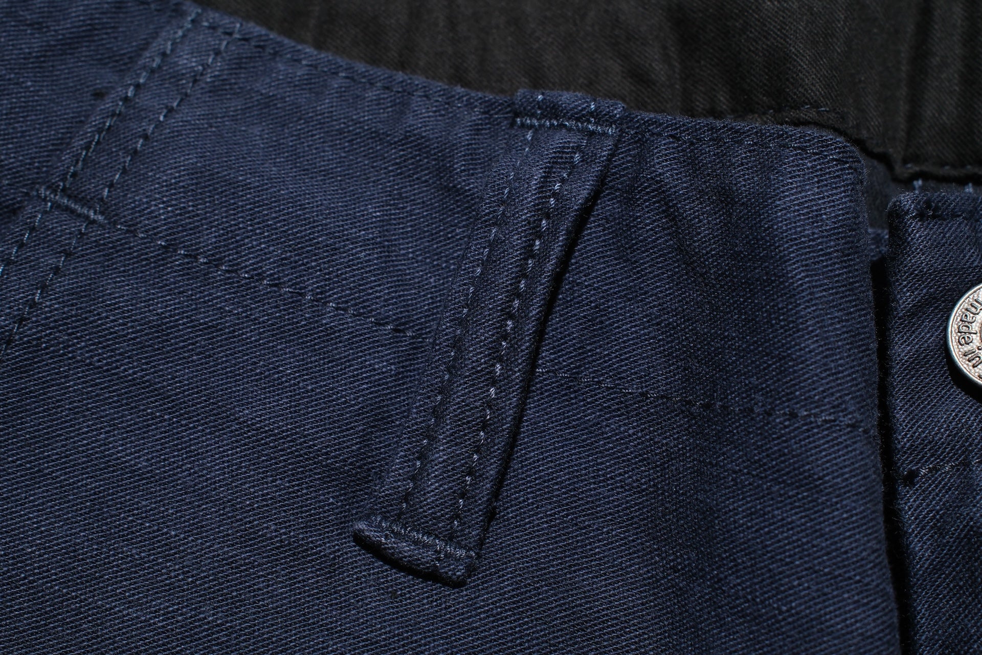 Pure Blue Japan Heavyweight Back Sateen Trousers (Navy X Black)