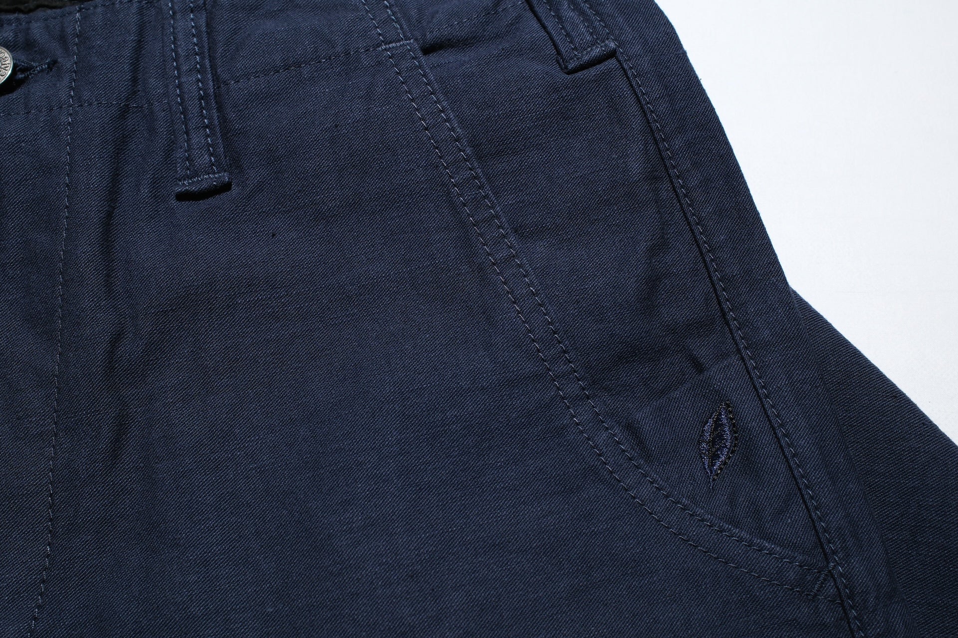 Pure Blue Japan Heavyweight Back Sateen Trousers (Navy X Black)