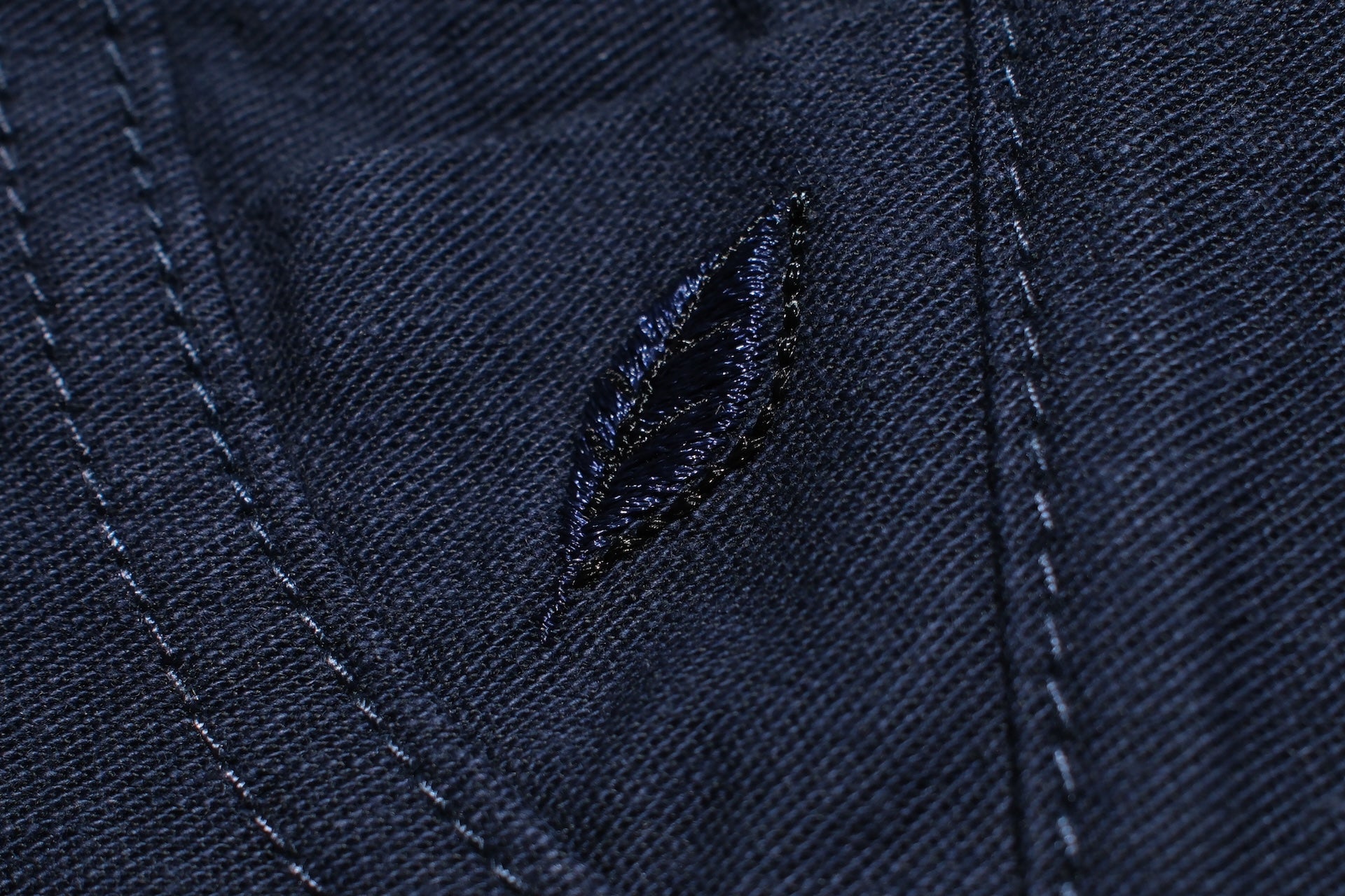 Pure Blue Japan Heavyweight Back Sateen Trousers (Navy X Black)