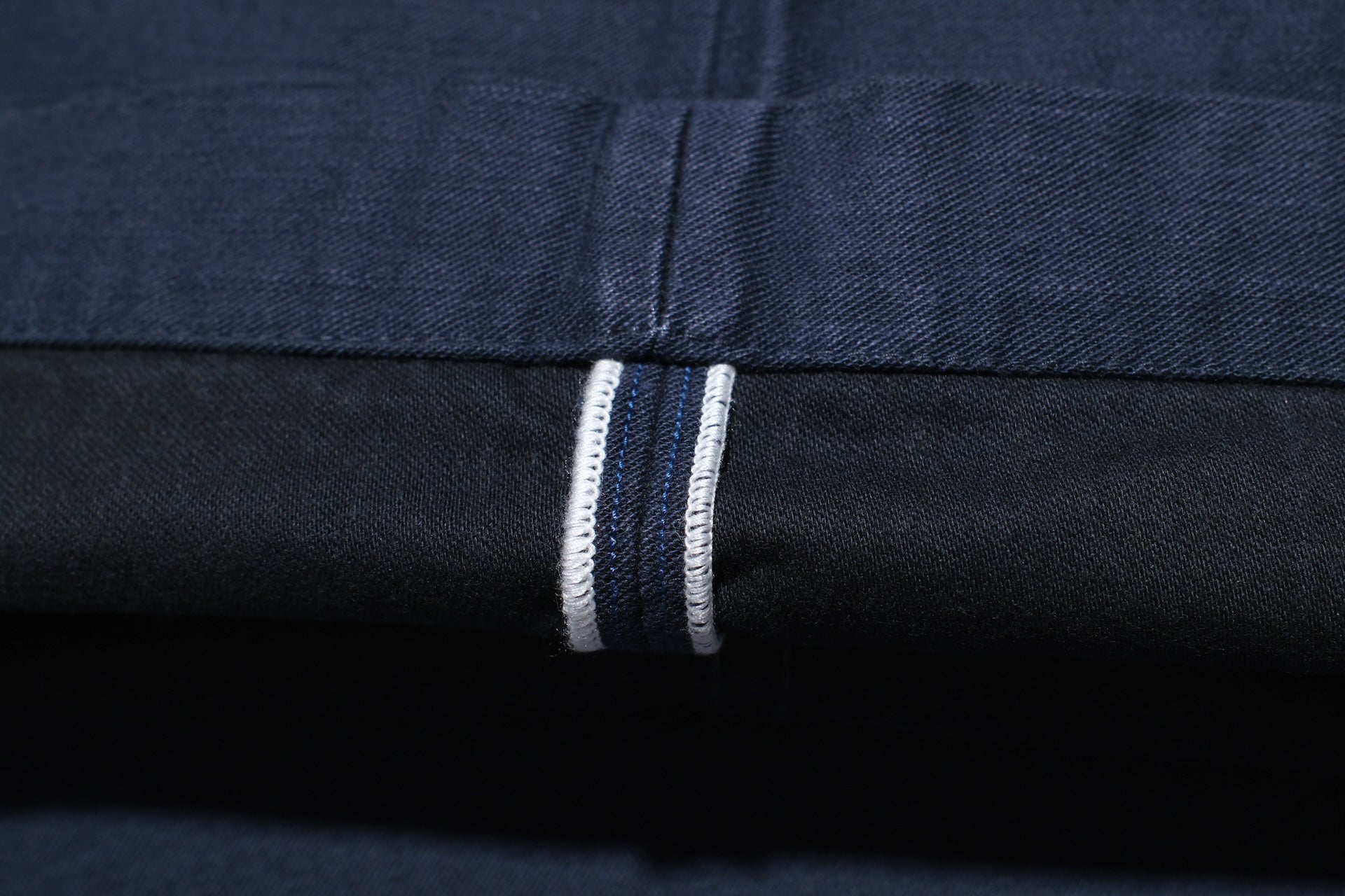 Pure Blue Japan Heavyweight Back Sateen Trousers (Navy X Black)