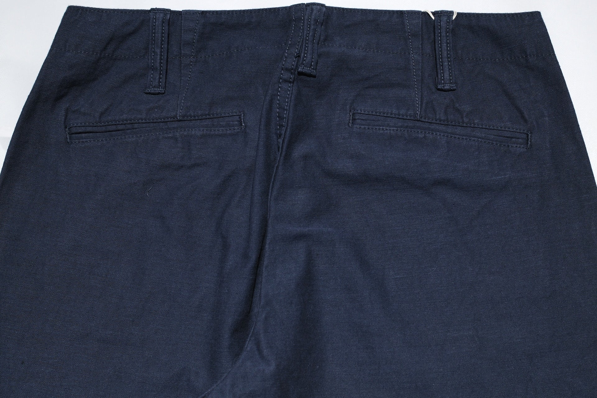 Pure Blue Japan Heavyweight Back Sateen Trousers (Navy X Black)