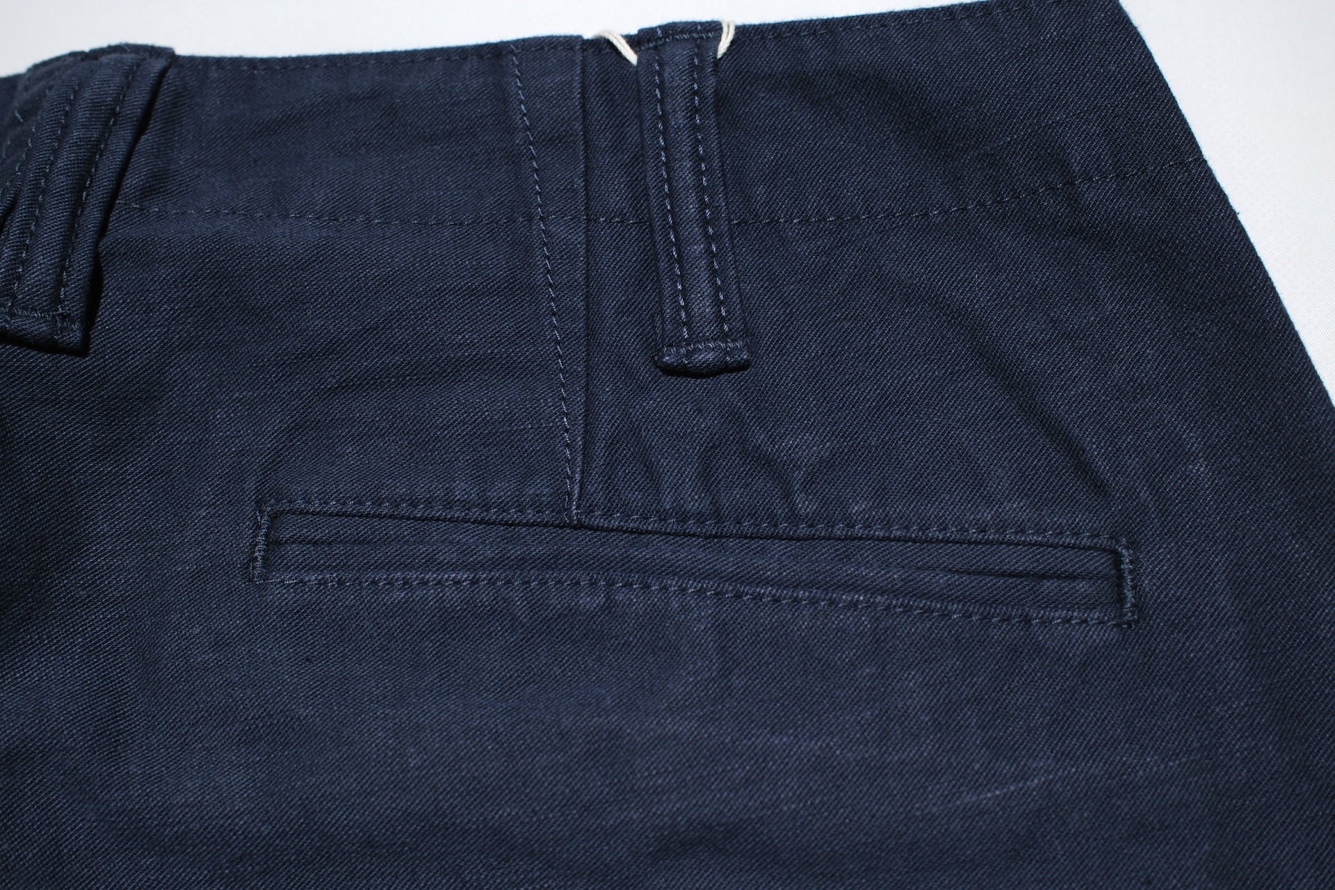Pure Blue Japan Heavyweight Back Sateen Trousers (Navy X Black)