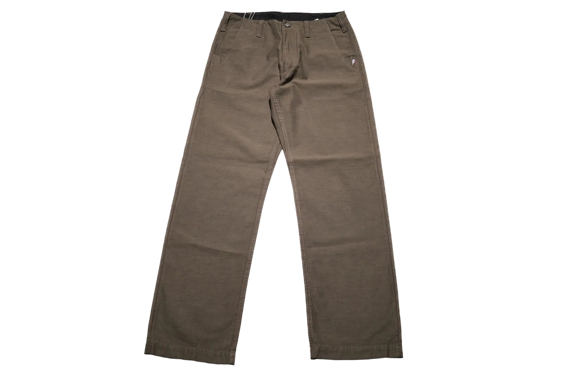 Pure Blue Japan Heavyweight Back Sateen Trousers (Khaki X Black)