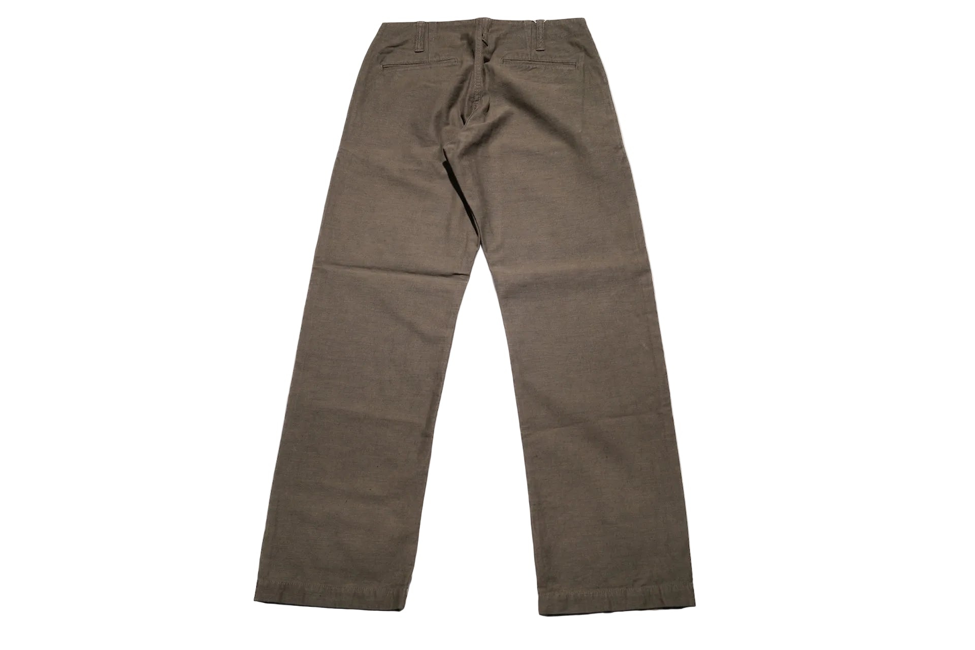 Pure Blue Japan Heavyweight Back Sateen Trousers (Khaki X Black)