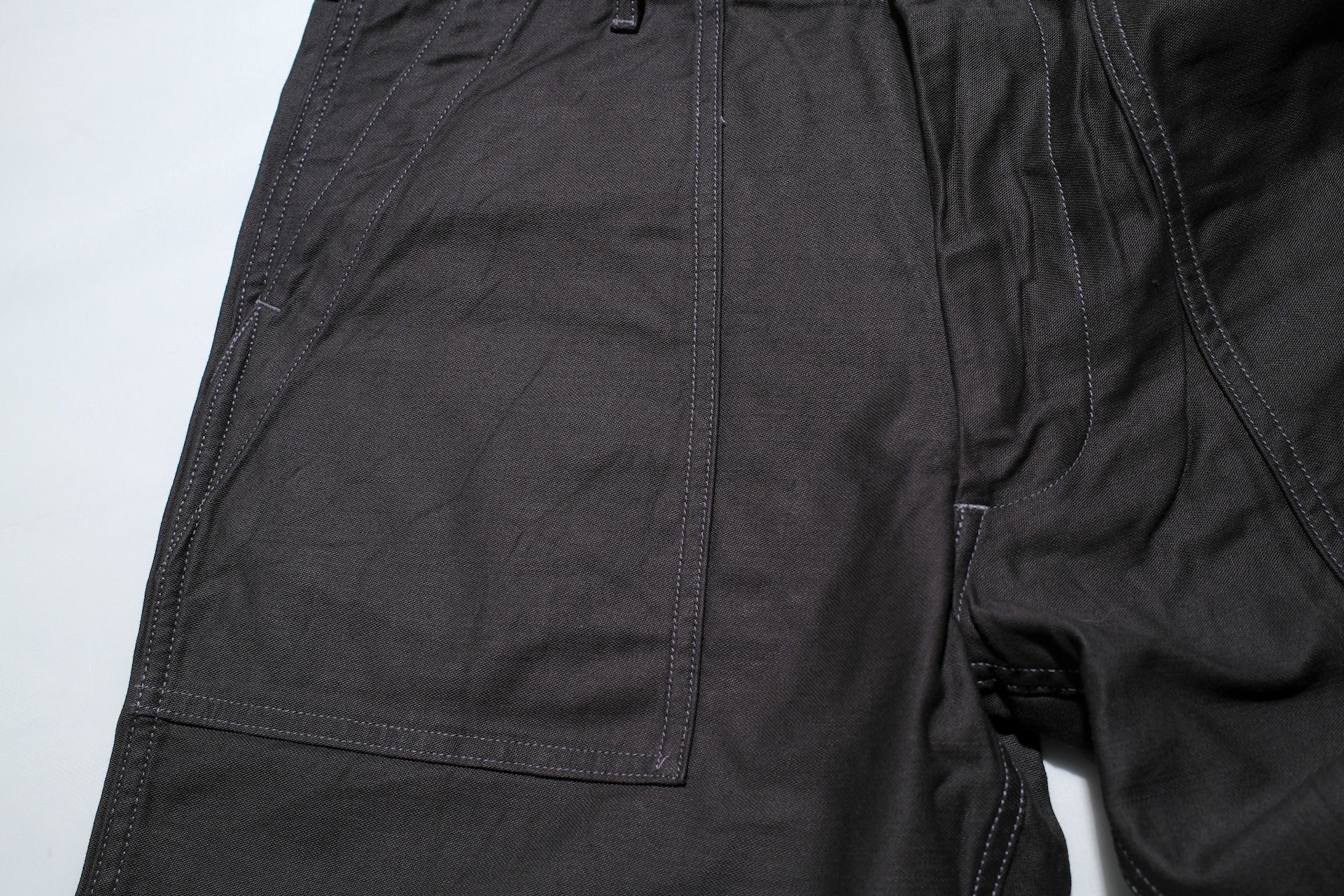 Studio D'Artisan 12oz Military-Style Back Sateen Baker Pants (Charcoal Black)