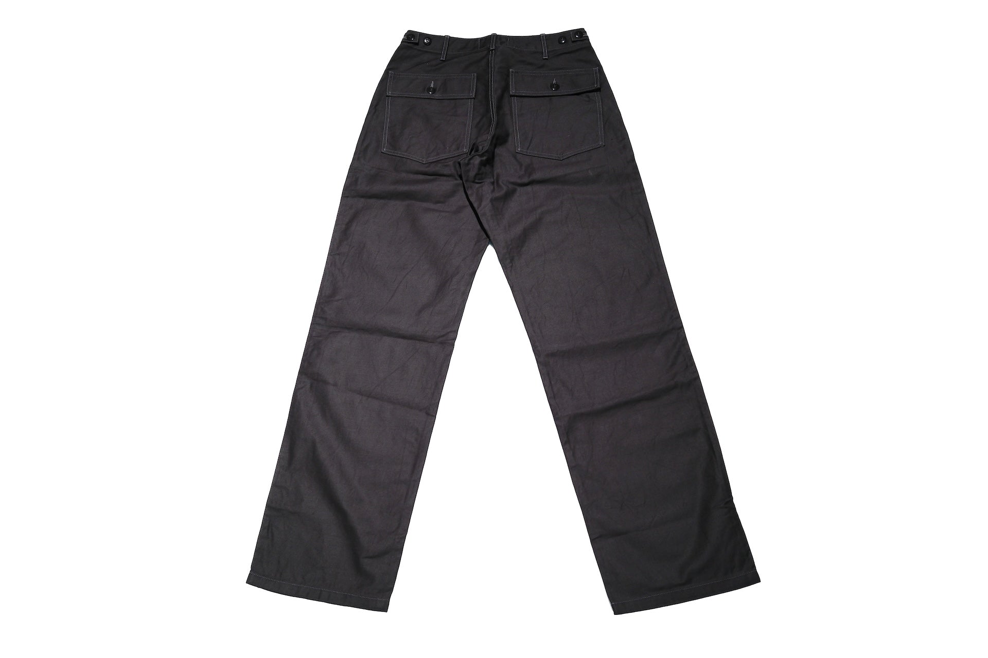 Studio D'Artisan 12oz Military-Style Back Sateen Baker Pants (Charcoal Black)
