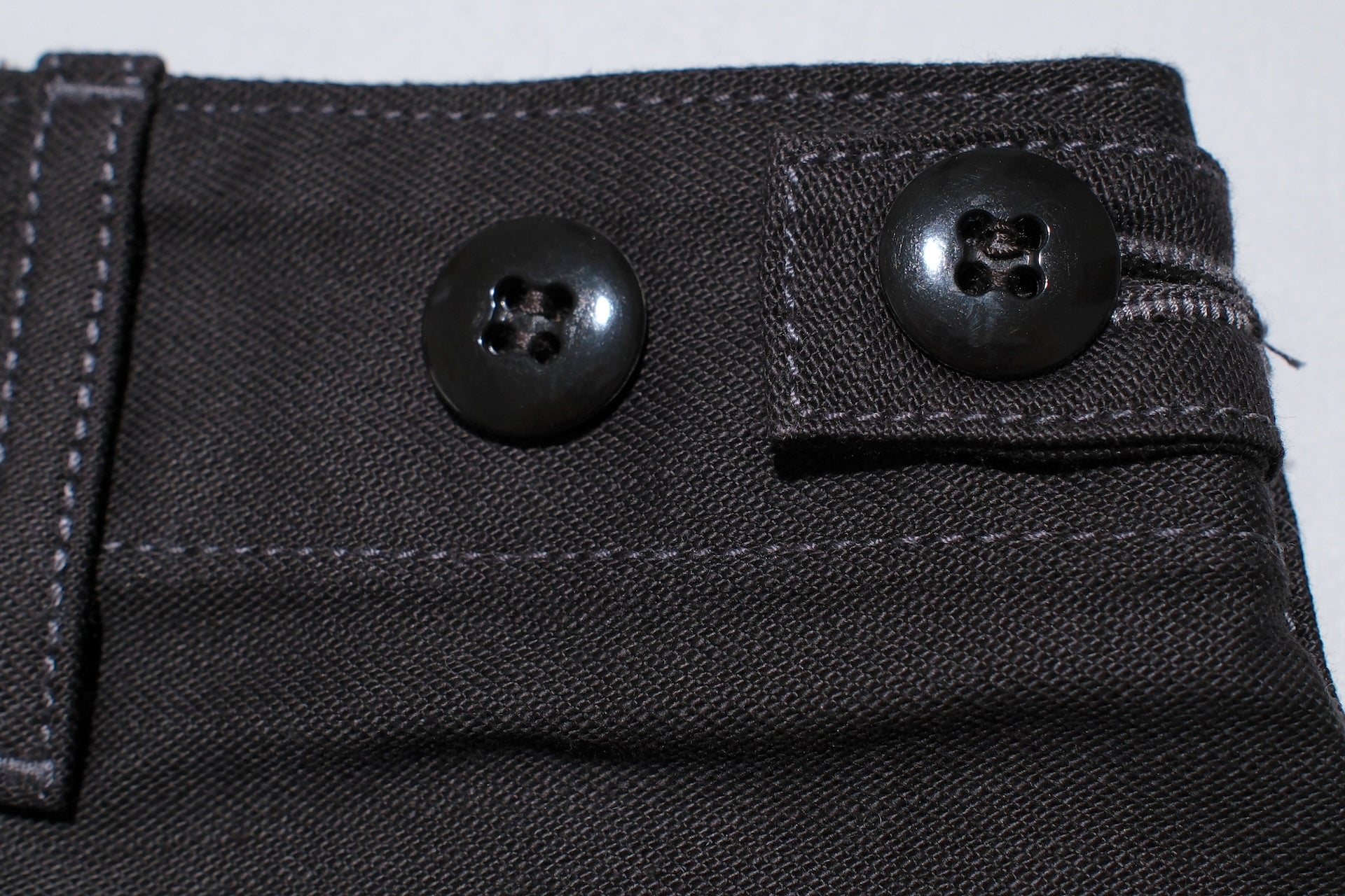 Studio D'Artisan 12oz Military-Style Back Sateen Baker Pants (Charcoal Black)