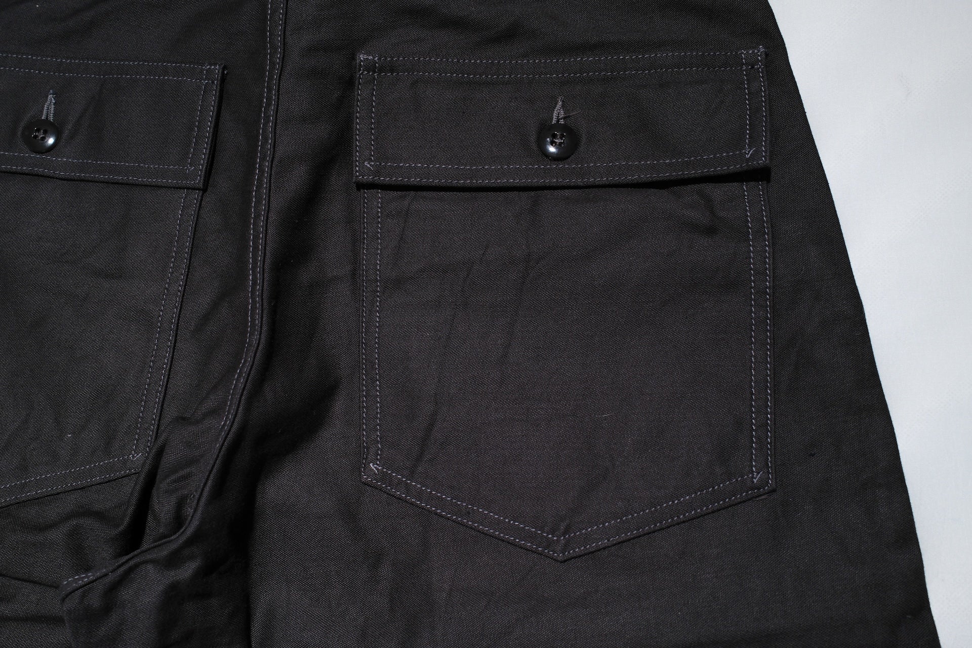 Studio D'Artisan 12oz Military-Style Back Sateen Baker Pants (Charcoal Black)