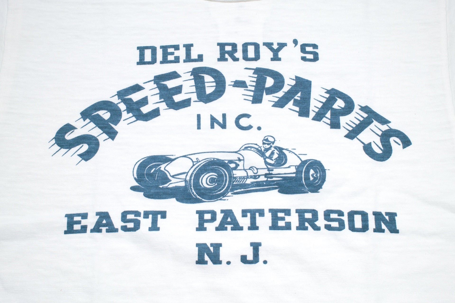 Warehouse Co. 5.5oz "Speed Parts" 'Bamboo Textured' Tee (White)