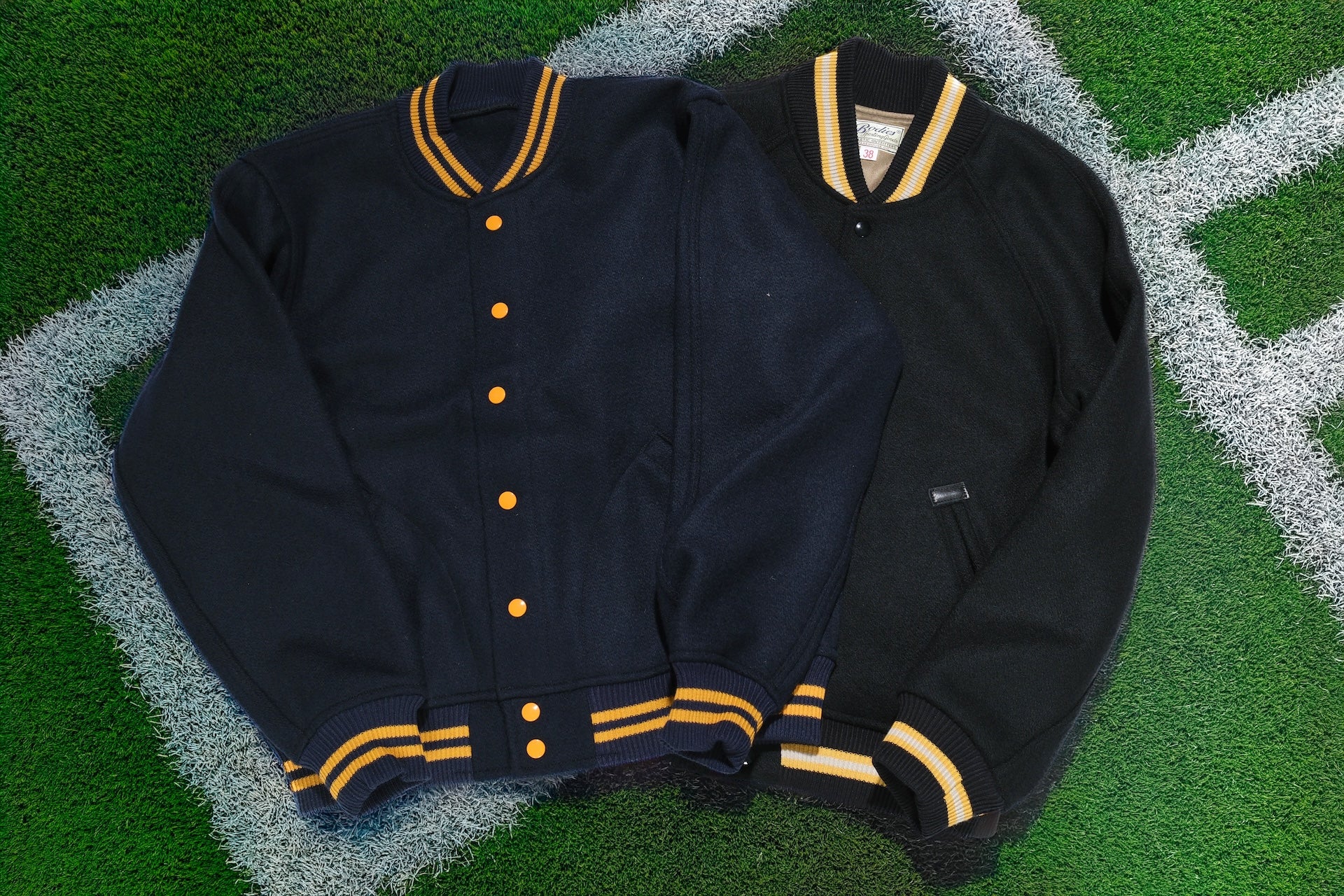 Warehouse Co. 1950s U.S Army Melton Wool Varsity Jacket (Black)