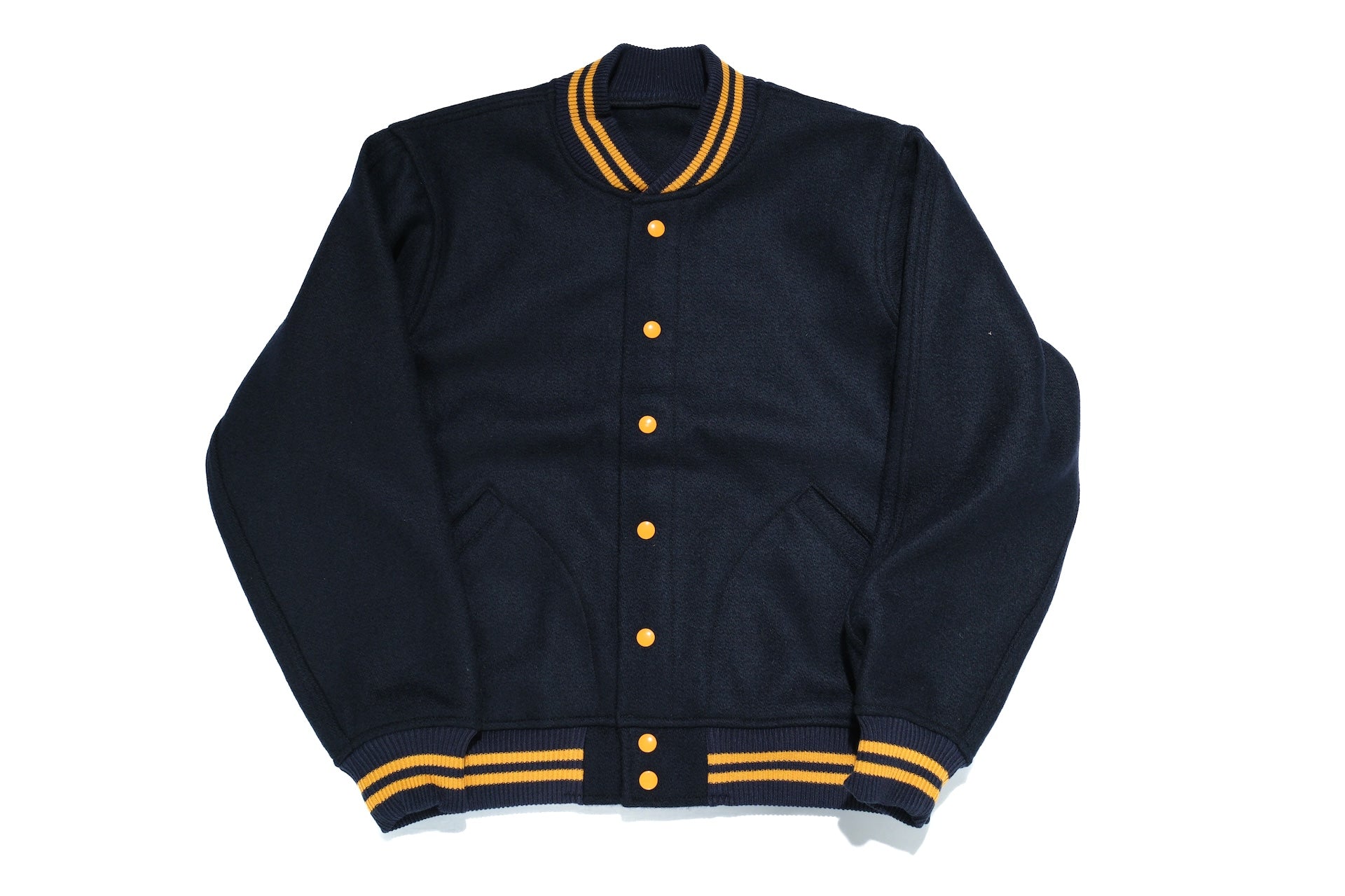 Warehouse Co. 1950s U.S Navy Melton Wool Varsity Jacket (Navy)