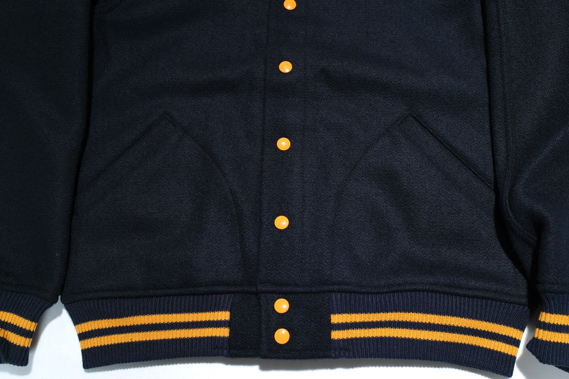 Warehouse Co. 1950s U.S Navy Melton Wool Varsity Jacket (Navy)