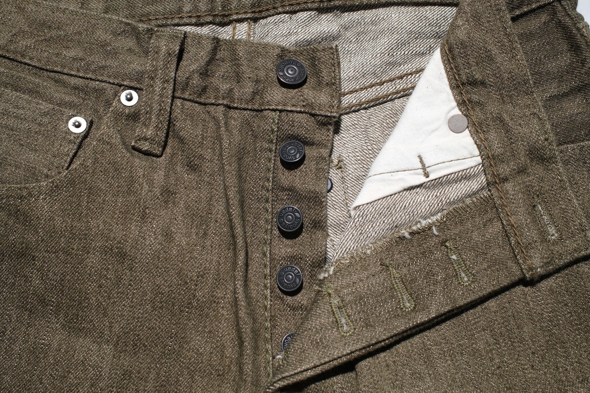 Pure Blue Japan 14oz OL-14oz-013 "Olive Branch" Denim (Slim Tapered fit)