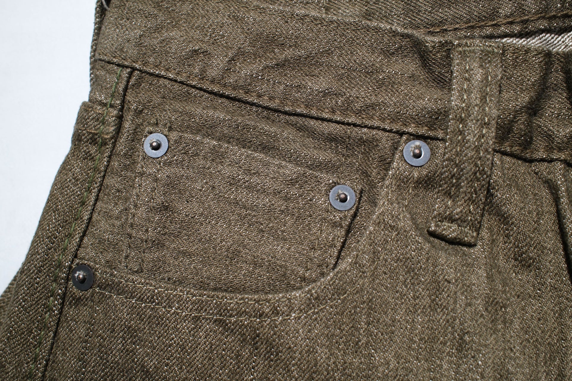 Pure Blue Japan 14oz OL-14oz-013 "Olive Branch" Denim (Slim Tapered fit)