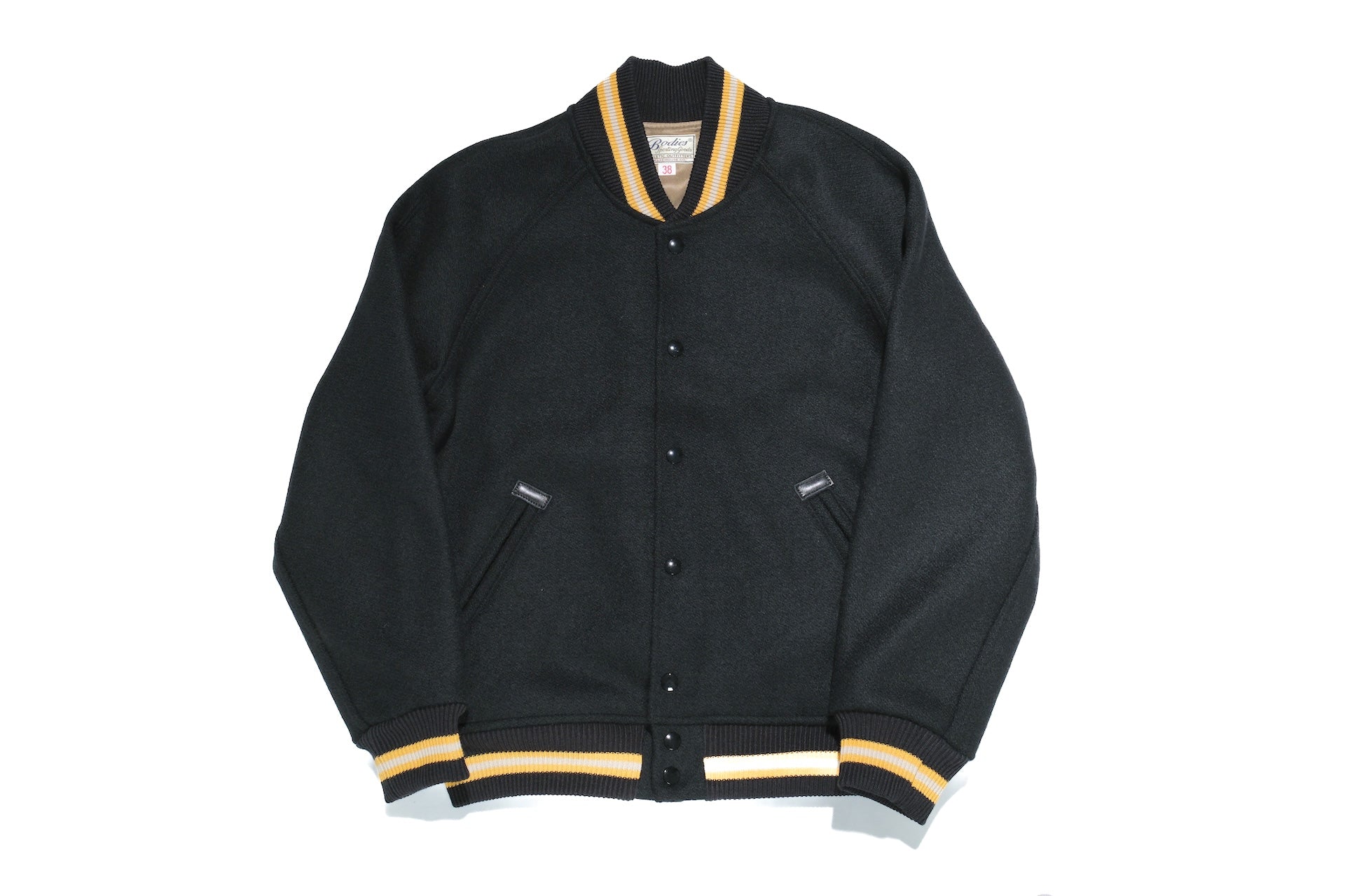 Warehouse Co. 1950s U.S Army Melton Wool Varsity Jacket (Black)
