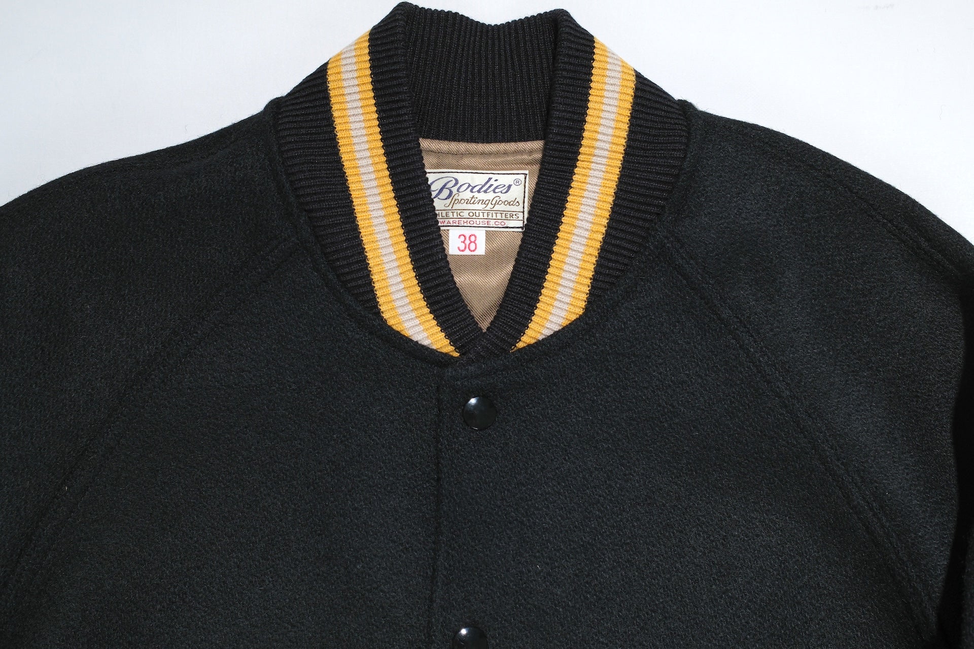 Warehouse Co. 1950s U.S Army Melton Wool Varsity Jacket (Black)
