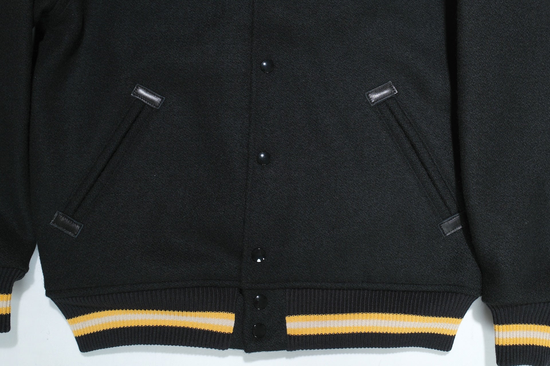 Warehouse Co. 1950s U.S Army Melton Wool Varsity Jacket (Black)