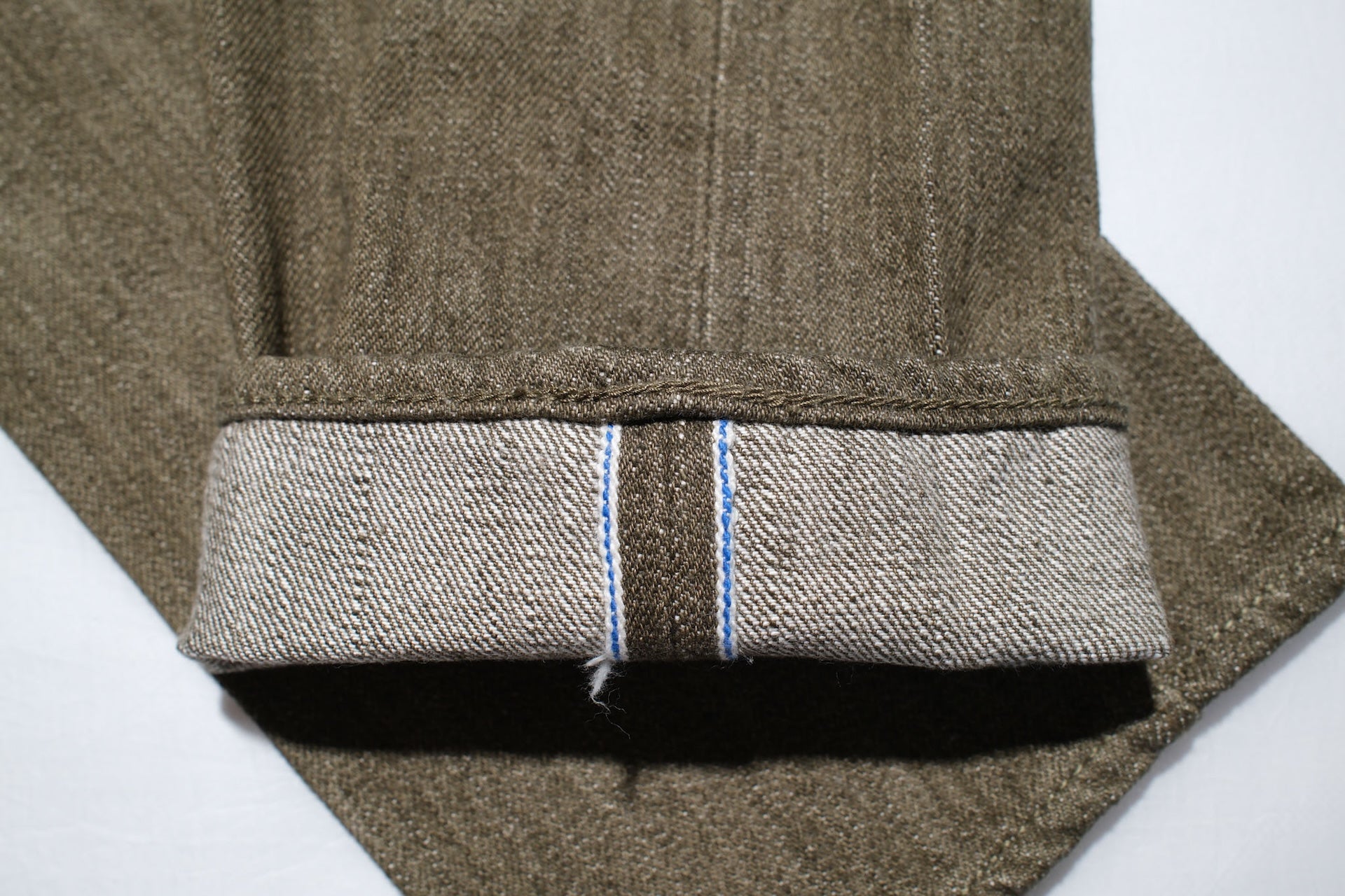 Pure Blue Japan 14oz OL-14oz-019 "Olive Branch" Denim (Relaxed Tapered fit)