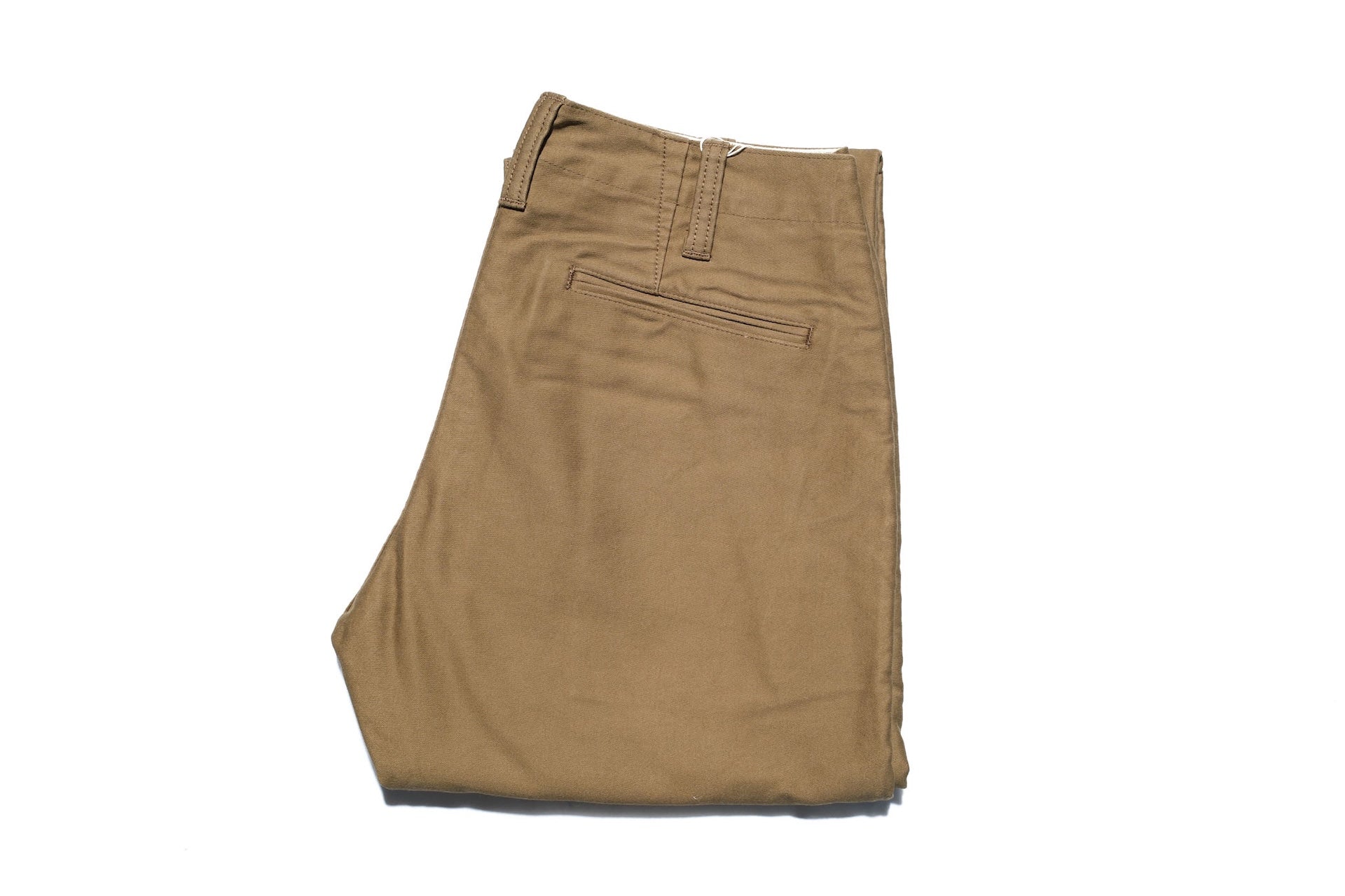Pure Blue Japan 12oz Moleskin "Worker's Chinos" (Beige)