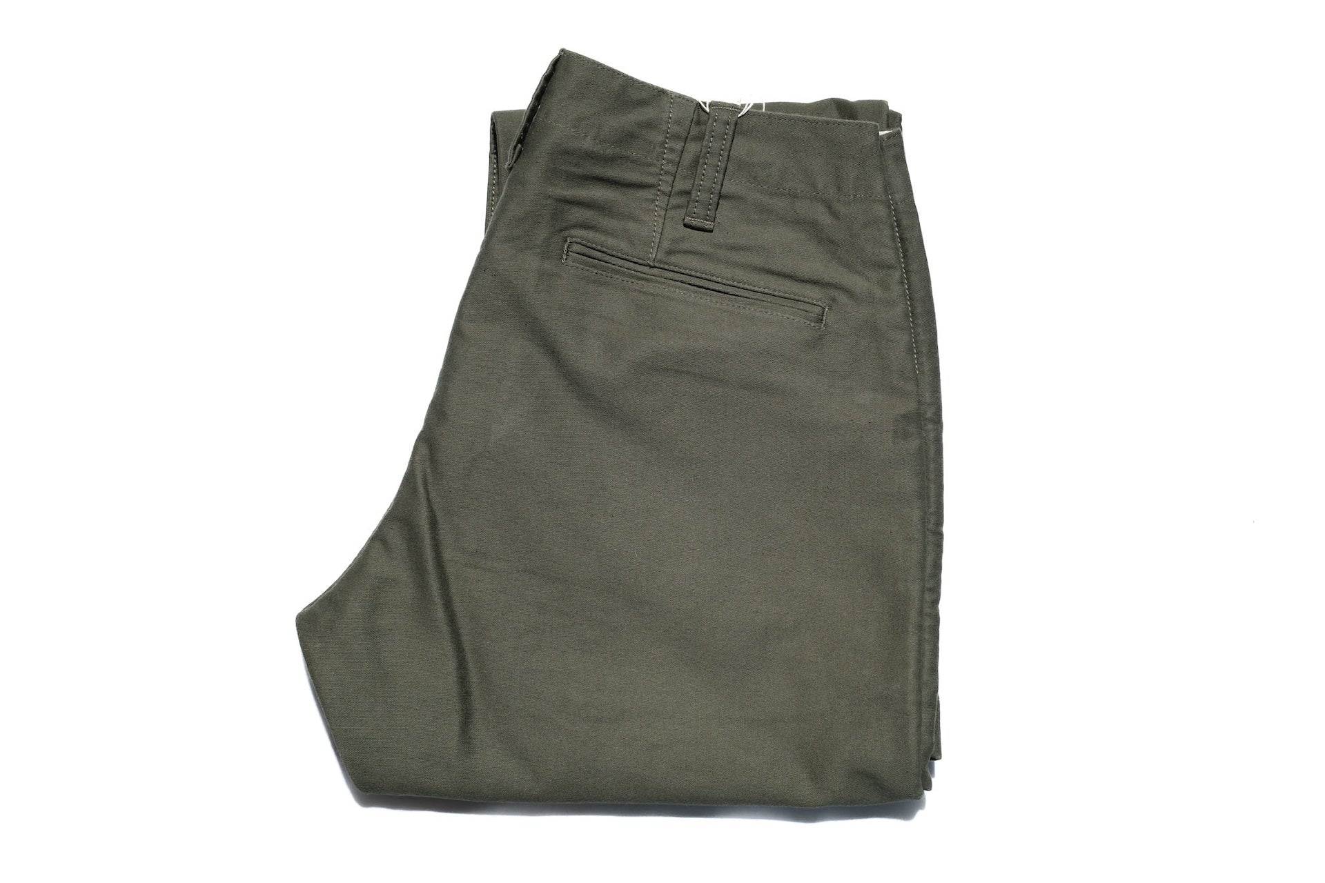 Pure Blue Japan 12oz Moleskin "Worker's Chinos" (Olive)