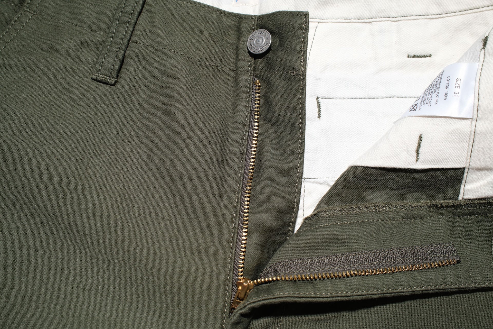 Pure Blue Japan 12oz Moleskin "Worker's Chinos" (Olive)