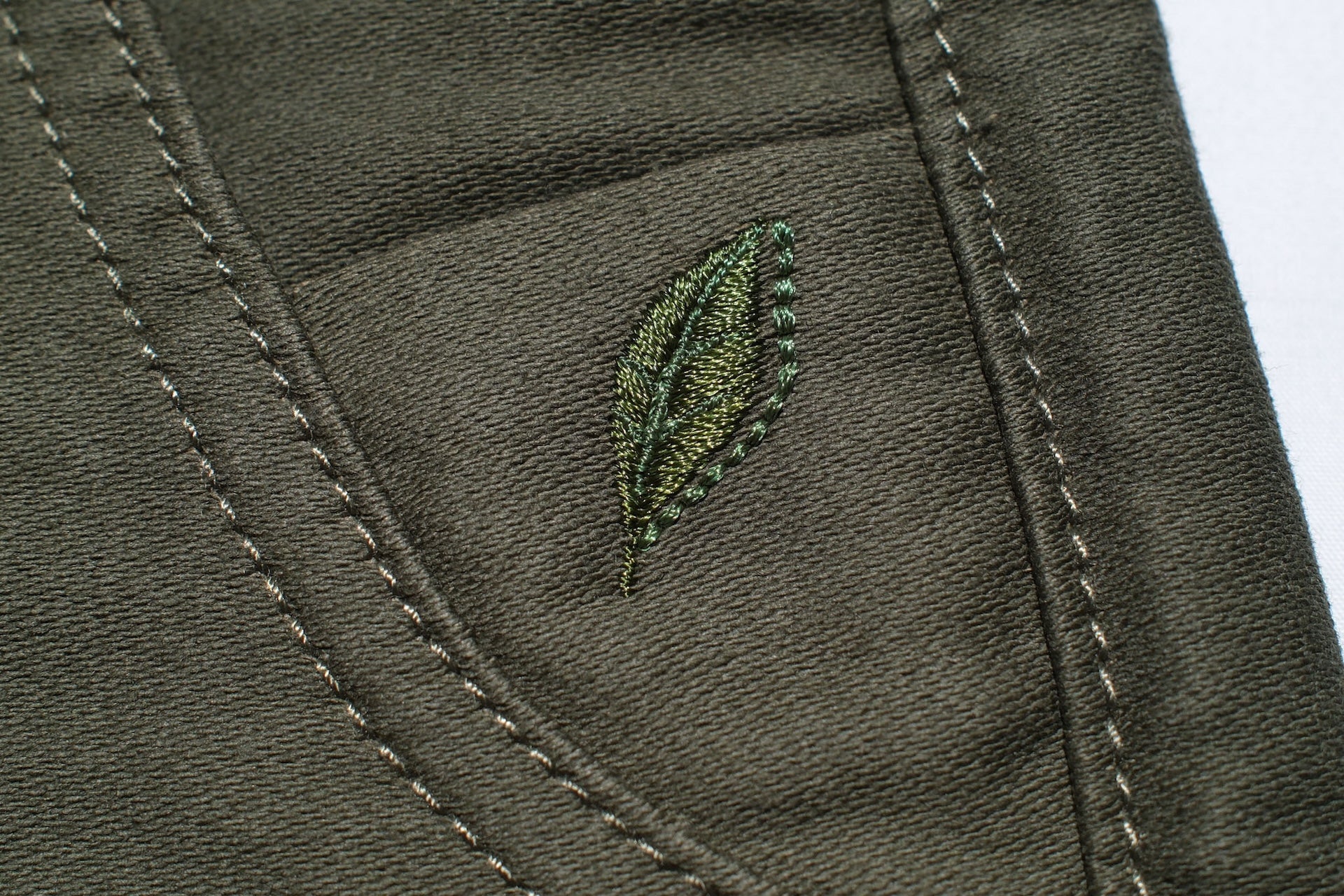 Pure Blue Japan 12oz Moleskin "Worker's Chinos" (Olive)