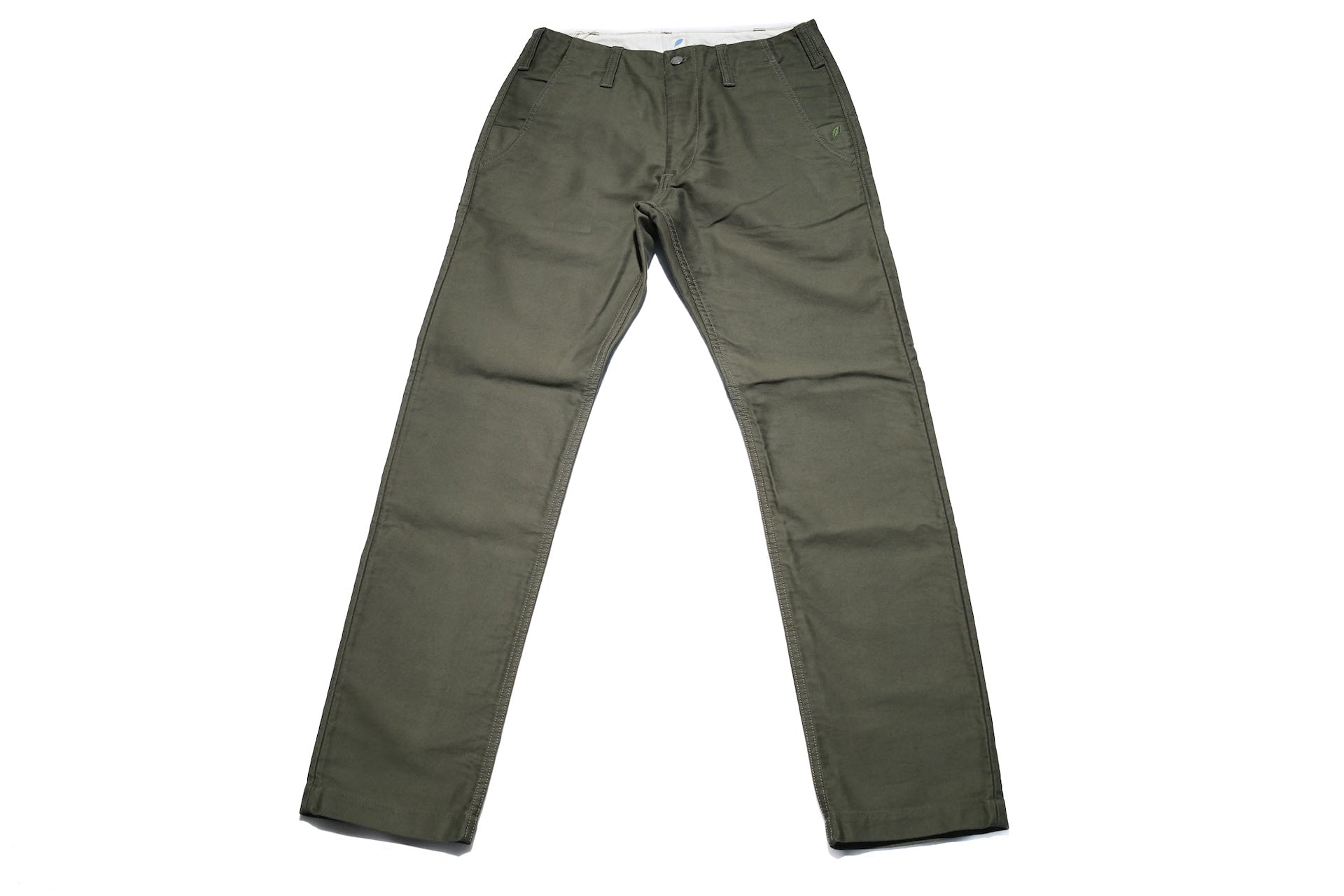 Pure Blue Japan 12oz Moleskin "Worker's Chinos" (Olive)