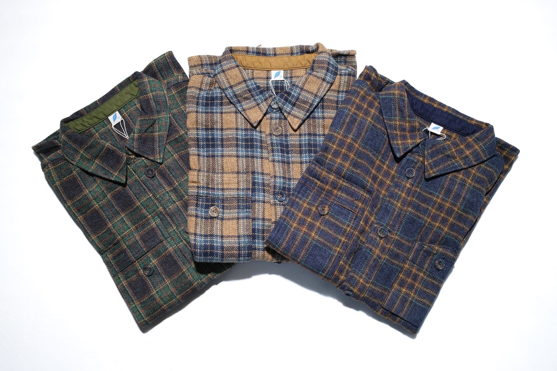 Pure Blue Japan 11oz "Cotton Tweed" Flannel Early Workshirt (Beige)