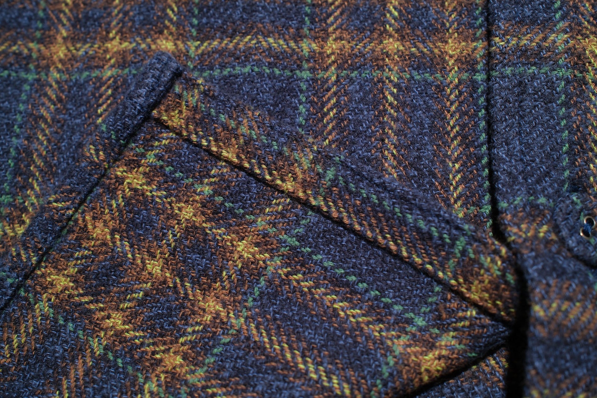 Pure Blue Japan 11oz "Cotton Tweed" Flannel Early Workshirt (Navy)