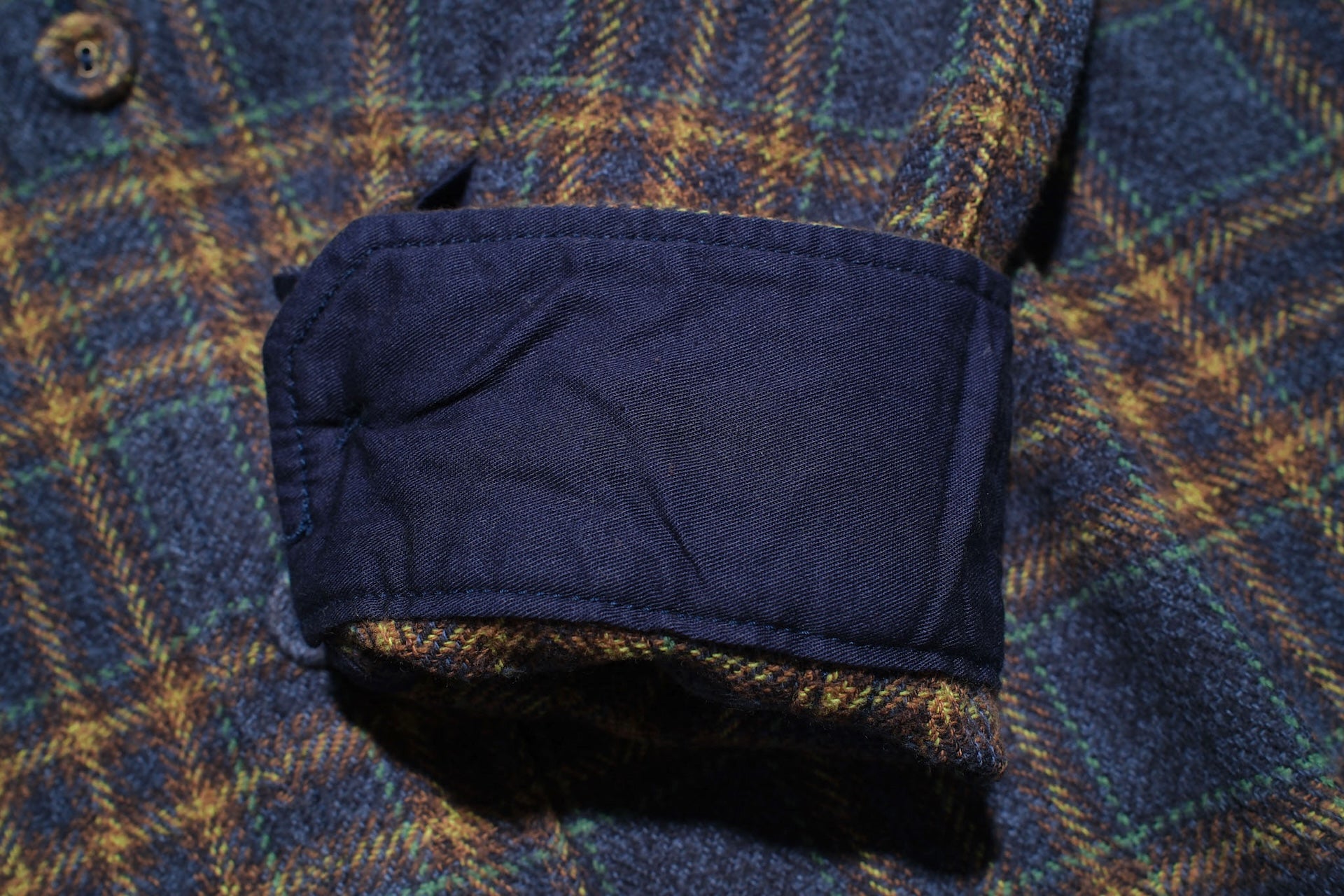 Pure Blue Japan 11oz "Cotton Tweed" Flannel Early Workshirt (Navy)