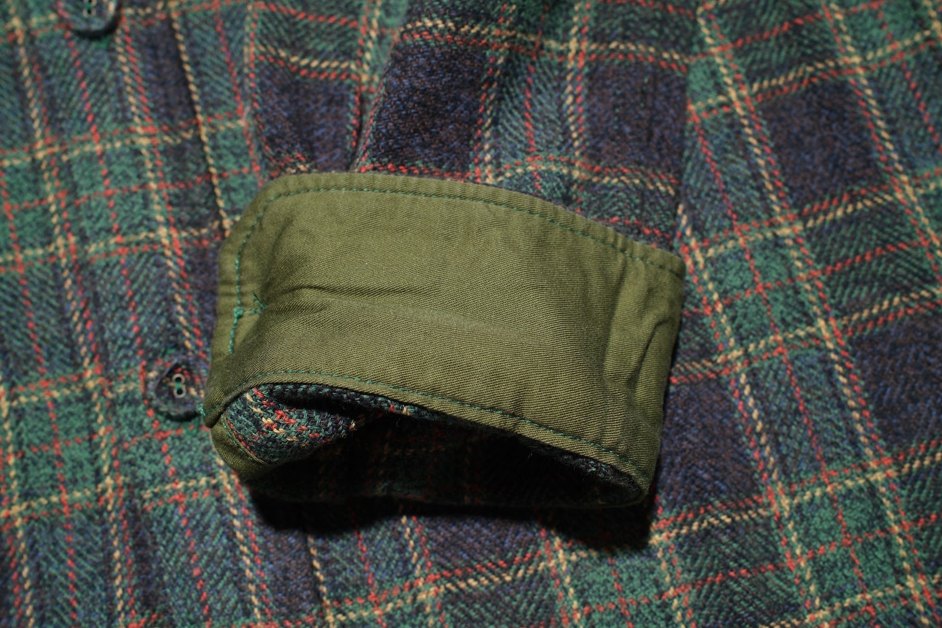 Pure Blue Japan 11oz "Cotton Tweed" Flannel Early Workshirt (Green)