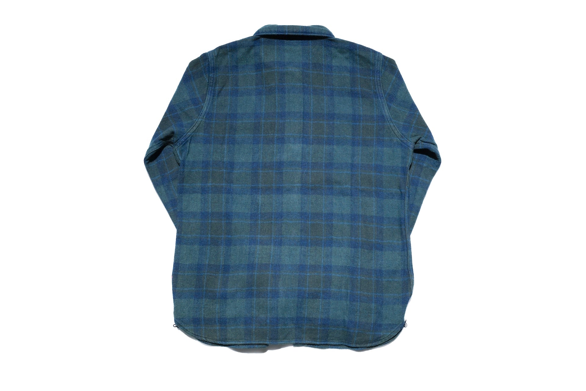 Pure Blue Japan 11oz “Indigo-Overdyed” Cotton Tweed Flannel Work Shirt (Brown)