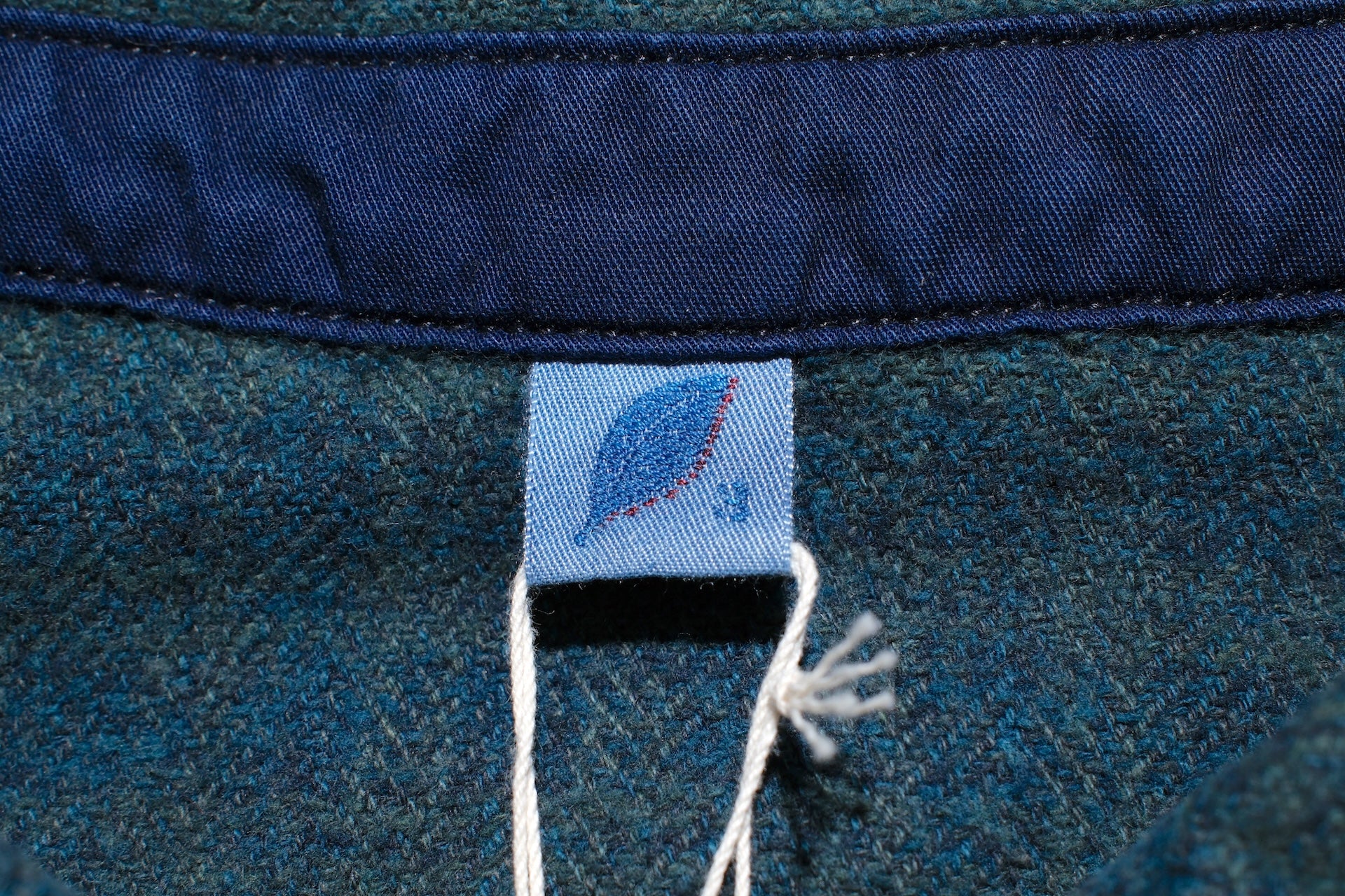 Pure Blue Japan 11oz “Indigo-Overdyed” Cotton Tweed Flannel Work Shirt (Green)