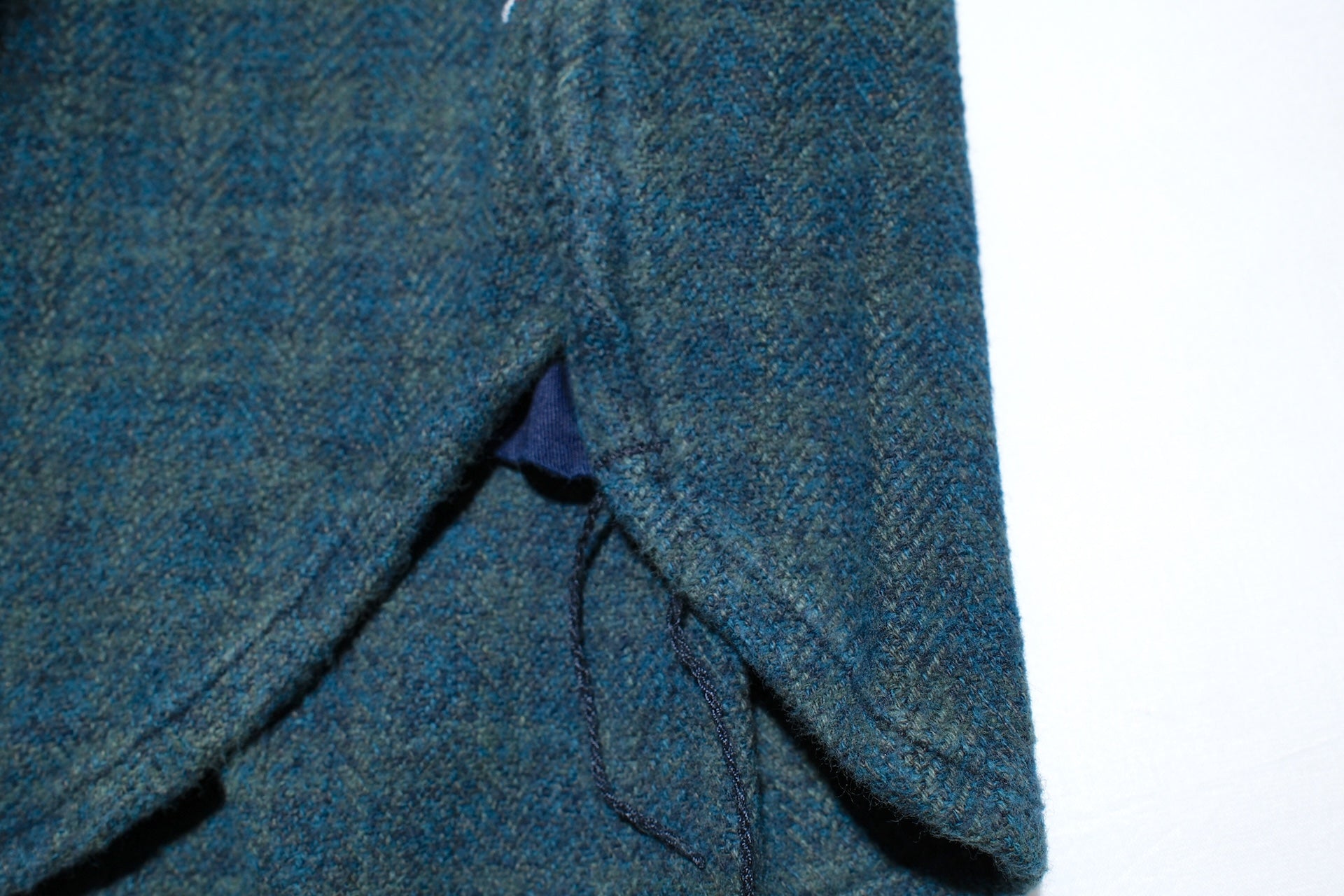 Pure Blue Japan 11oz “Indigo-Overdyed” Cotton Tweed Flannel Work Shirt (Green)
