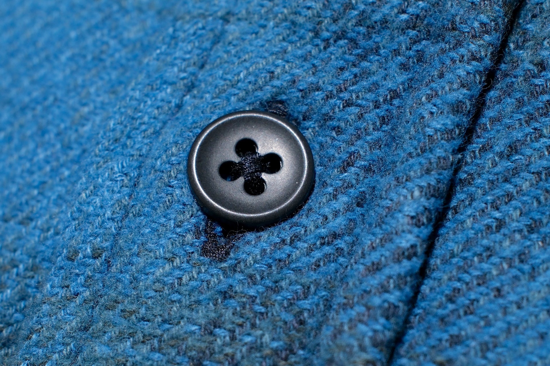 Pure Blue Japan 11oz “Indigo-Overdyed” Cotton Tweed Flannel Work Shirt (Beige)
