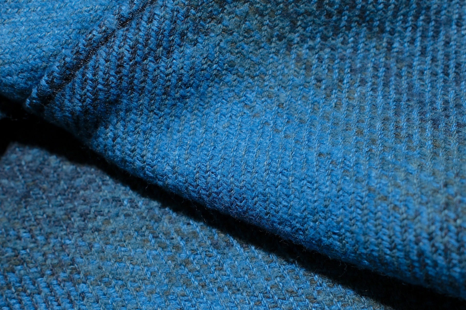 Pure Blue Japan 11oz “Indigo-Overdyed” Cotton Tweed Flannel Work Shirt (Beige)