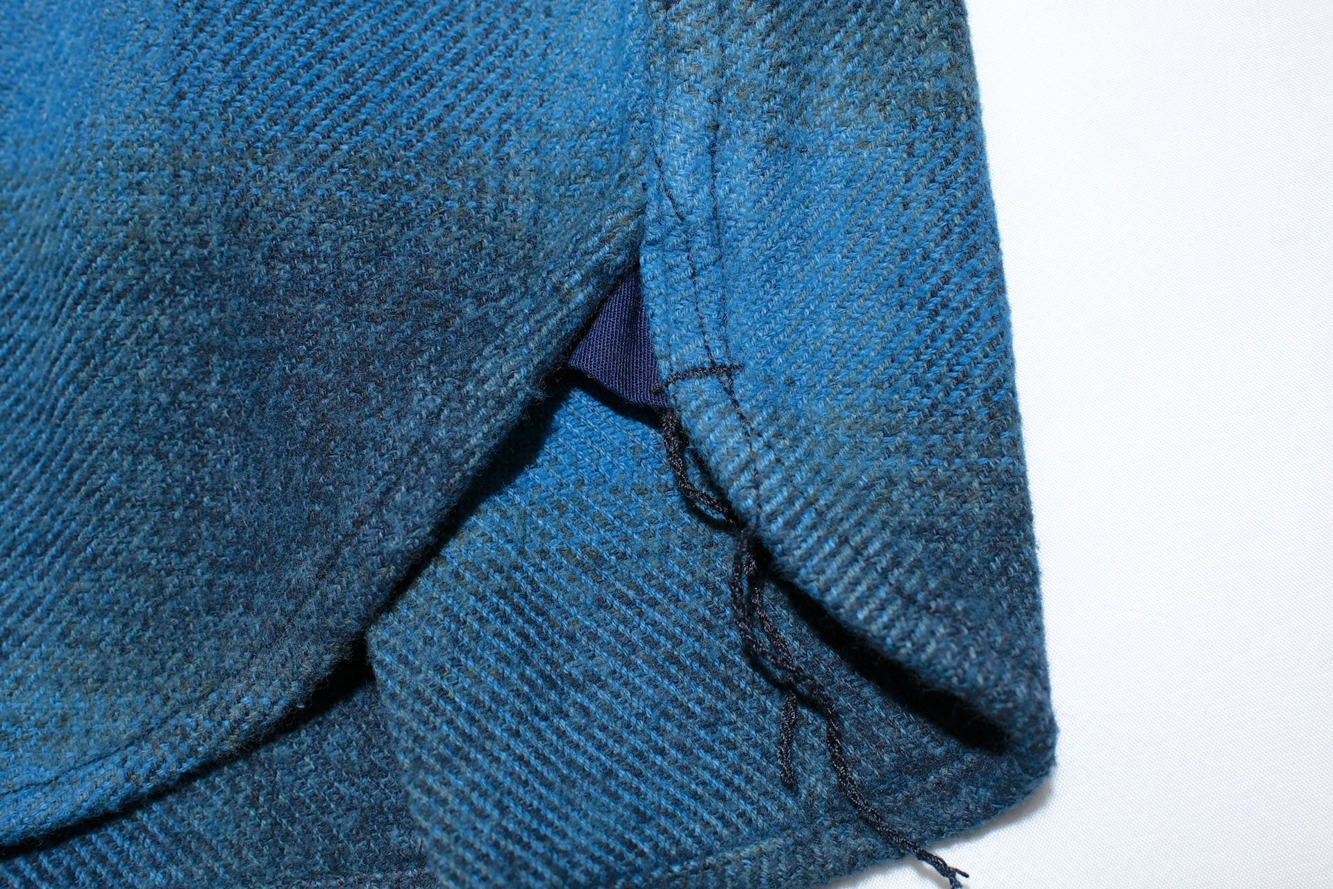 Pure Blue Japan 11oz “Indigo-Overdyed” Cotton Tweed Flannel Work Shirt (Beige)