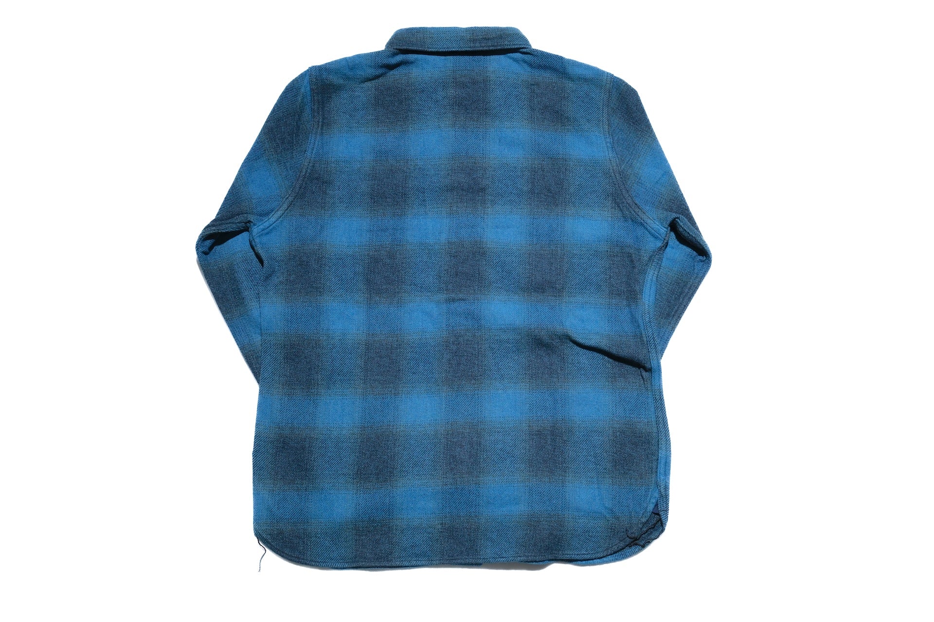 Pure Blue Japan 11oz “Indigo-Overdyed” Cotton Tweed Flannel Work Shirt (Beige)