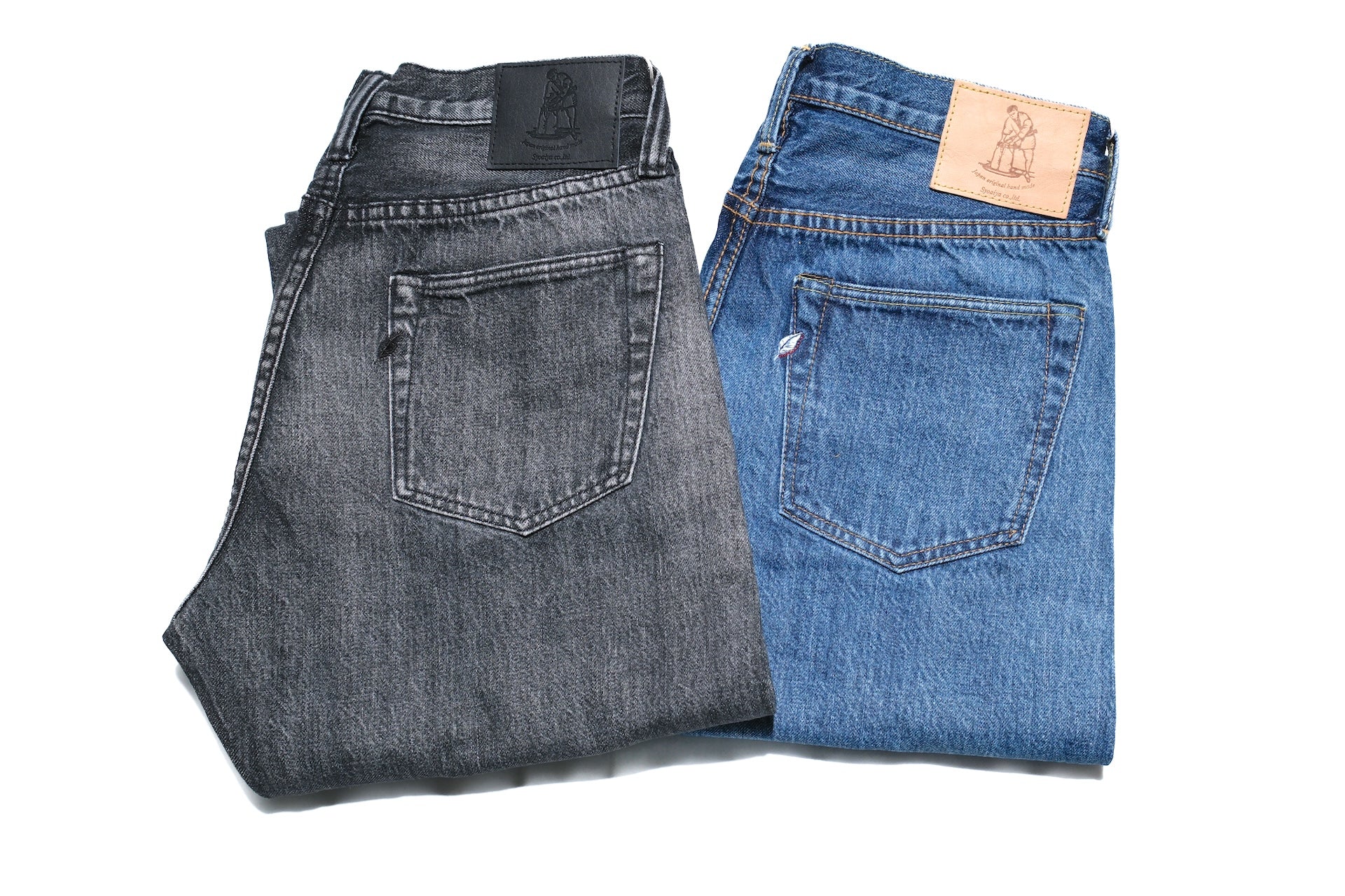 Pure Blue Japan 14oz Black Dyed “Natural Used Wash” USED-003-BK Denim (Regular Straight fit)