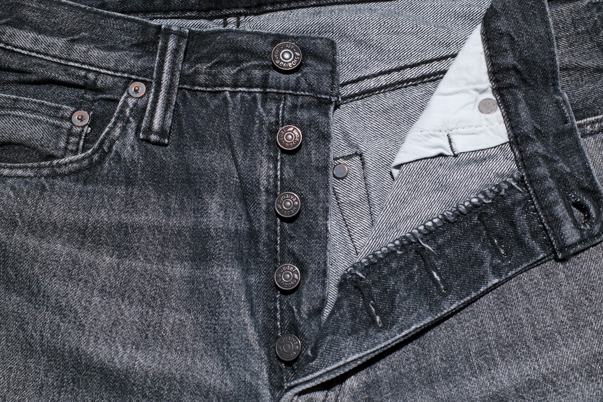 Pure Blue Japan 14oz Black Dyed “Natural Used Wash” USED-003-BK Denim (Regular Straight fit)