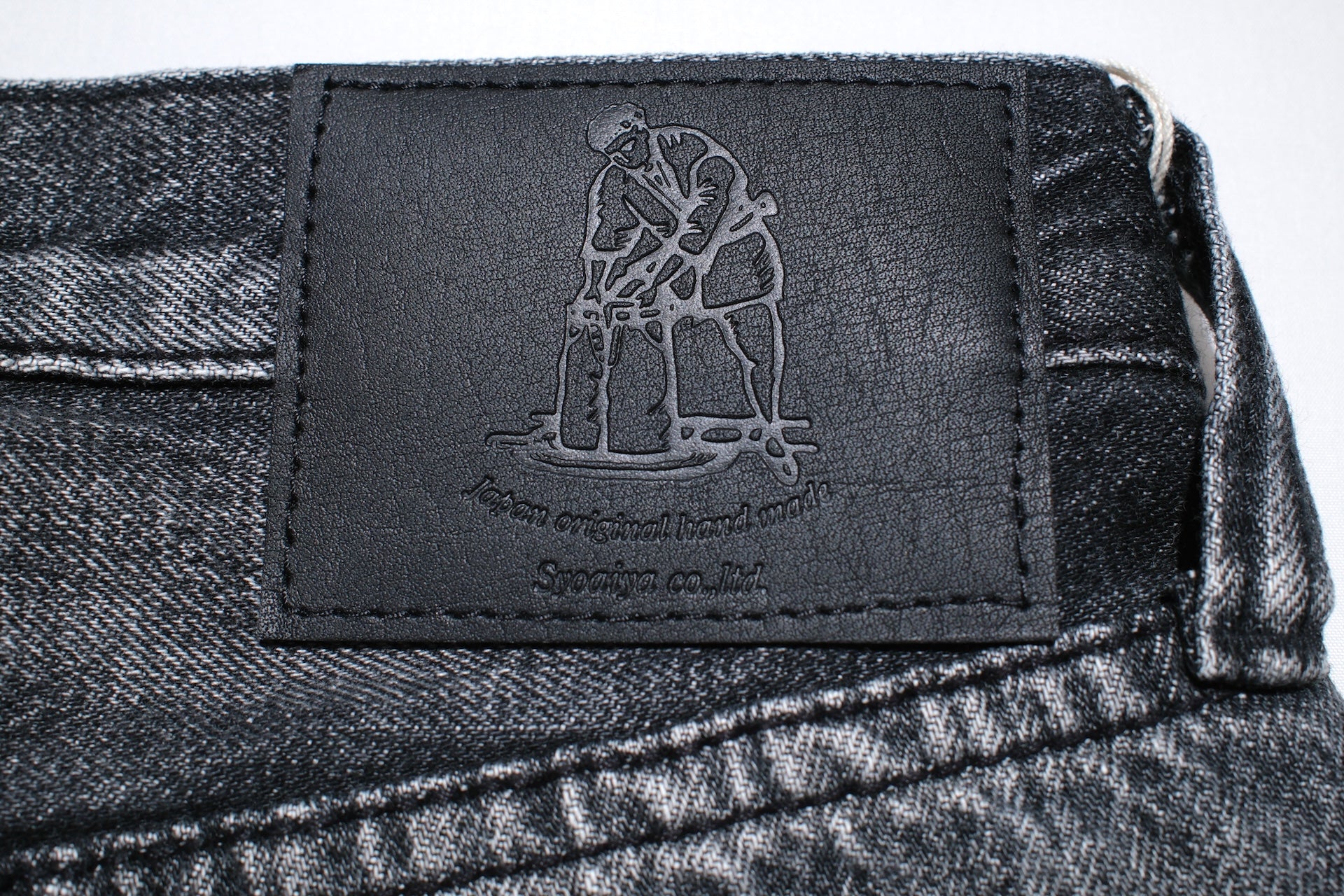 Pure Blue Japan 14oz Black Dyed “Natural Used Wash” USED-003-BK Denim (Regular Straight fit)