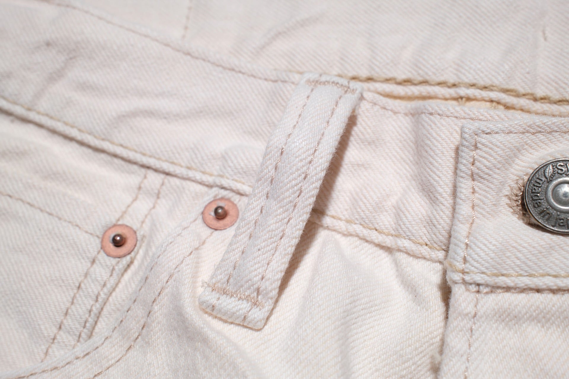 Pure Blue Japan 14oz 1172-2 Ecru X Beige Denim (Relaxed Tapered fit)