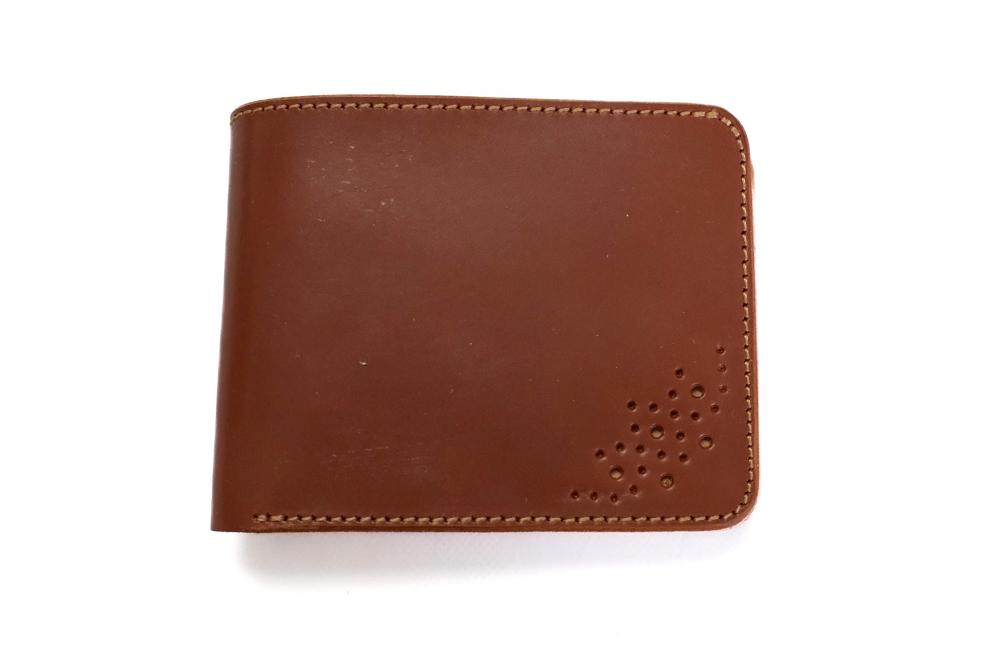 Ikenohata Ginkawaten X CORLECTION Bridle Cowhide Short Wallet (Foxy Brown)