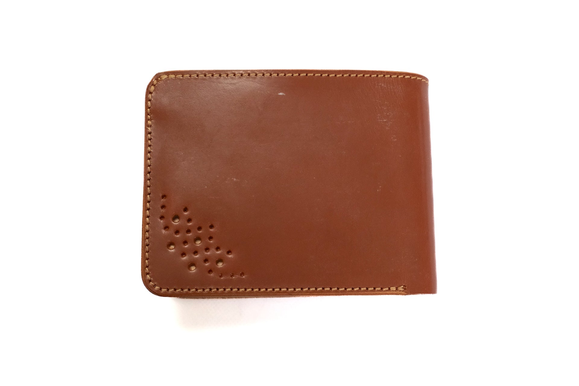 Ikenohata Ginkawaten X CORLECTION Bridle Cowhide Short Wallet (Foxy Brown)