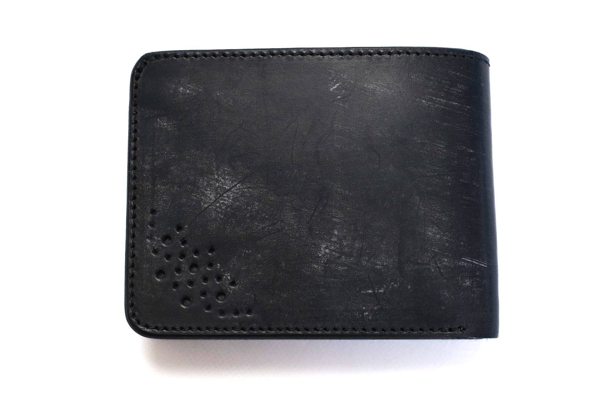 Ikenohata Ginkawaten X CORLECTION Bridle Cowhide Short Wallet (Midnight Navy)